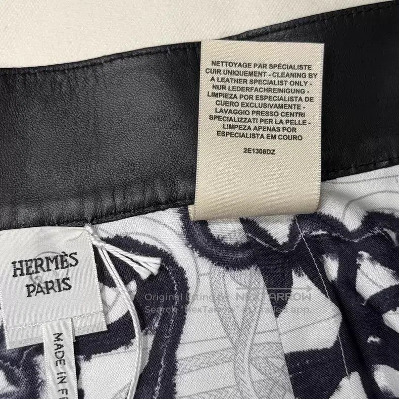 Hermes Hermes Black and White Sheepskin Silk Jacquard Skirt Size 42" / US 20 - 6 Thumbnail