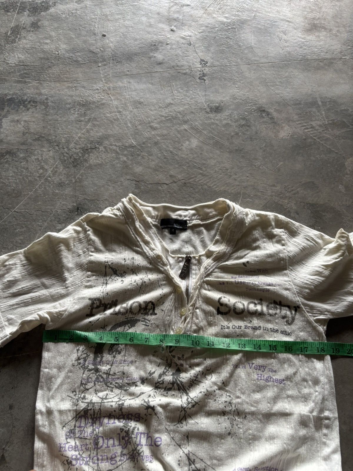In The Attic IN THE ATTIC y2k rare poem prison society distressed goth Size US M / EU 48-50 / 2 - 13 Thumbnail