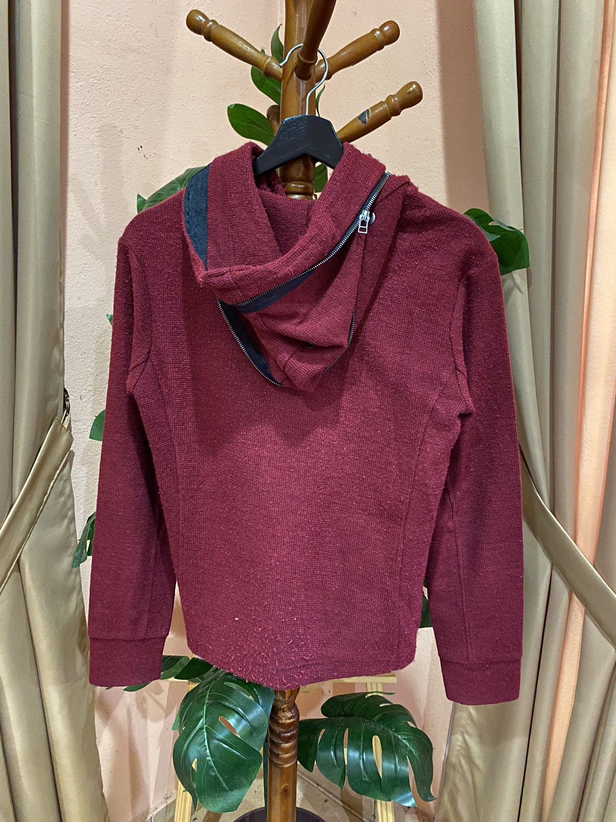 Katharine Hamnett London HAMNETT COZY MAROON HOODED WITH ZIPPER JACKET Size L / US 10 / IT 46 - 7 Thumbnail