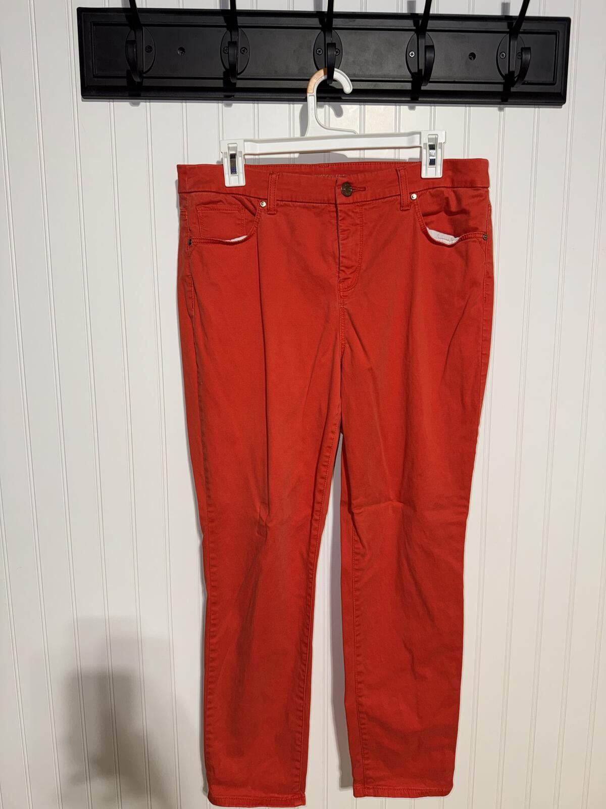 Chicos Chico's So Slimming Girlfriend Ankle Pants Red Size 6 Size 28" / US 6 / IT 42 - 1 Thumbnail