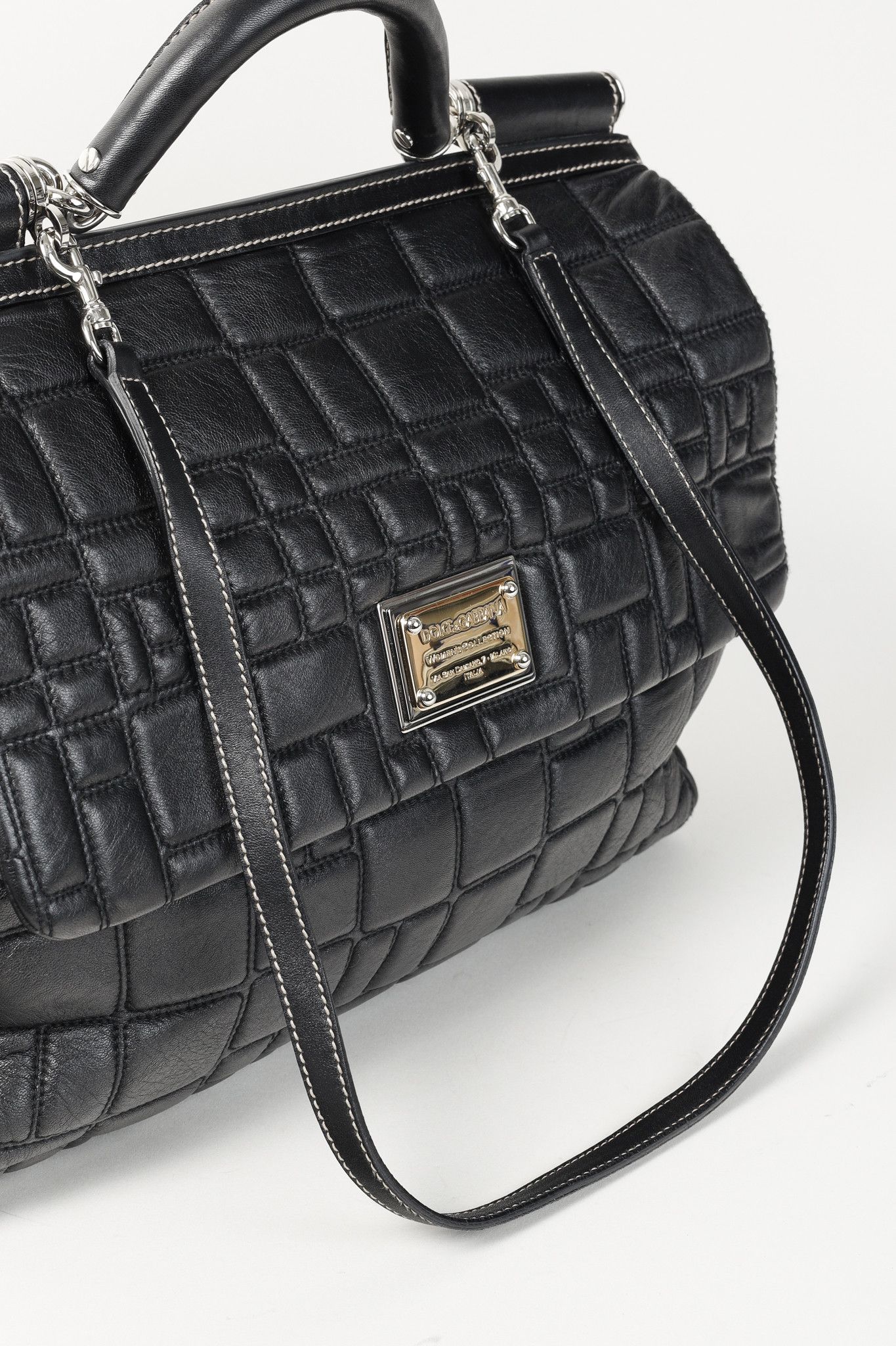 Dolce & Gabbana Dolce & Gabbana Miss Sicily Quilted-Leather Shoulder Bag Size ONE SIZE - 8 Thumbnail