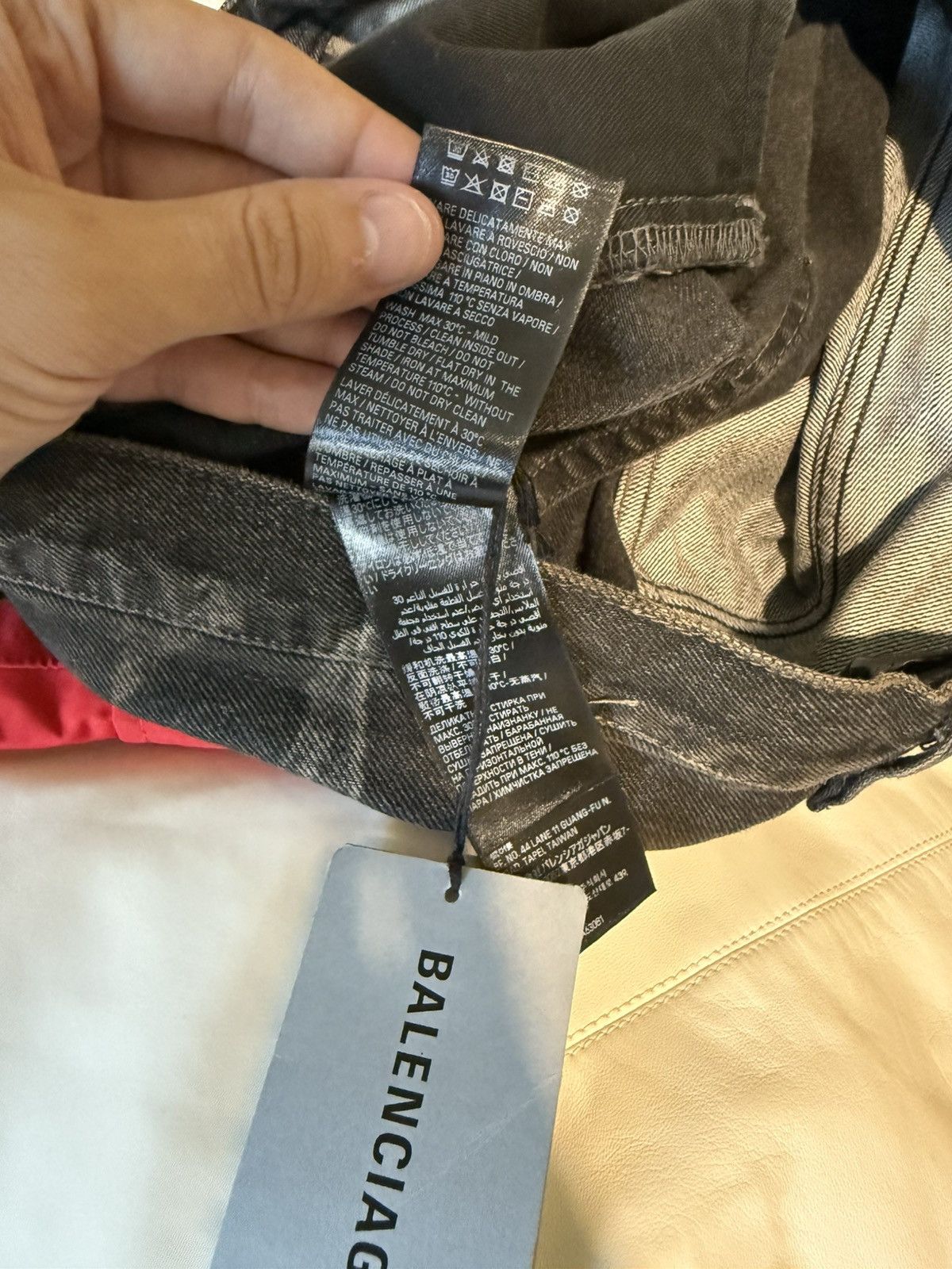 Balenciaga Balenciaga Washed Black Distressed Drawstring Wide Leg Jeans Size US 34 / EU 50 - 9 Thumbnail