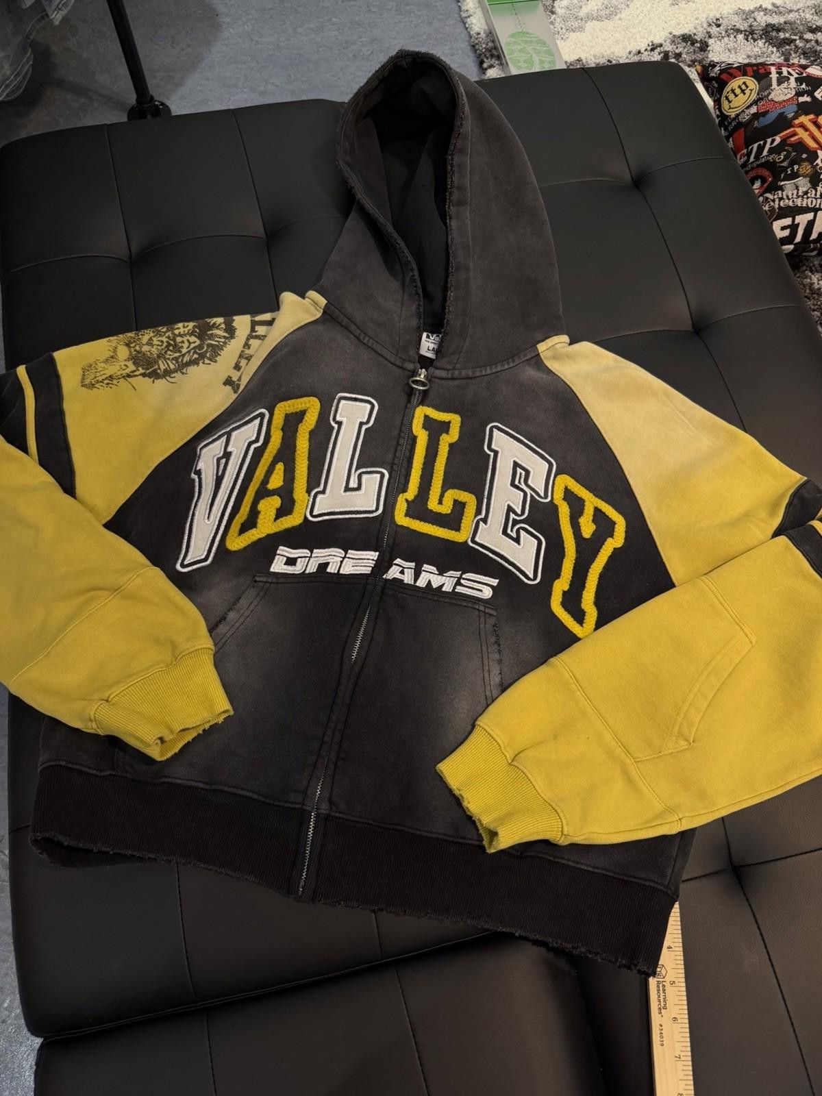 Vale L Vale Black Zip Up Hoodie Authentic Valley Black Yellow Size US L / EU 52-54 / 3 - 2 Thumbnail
