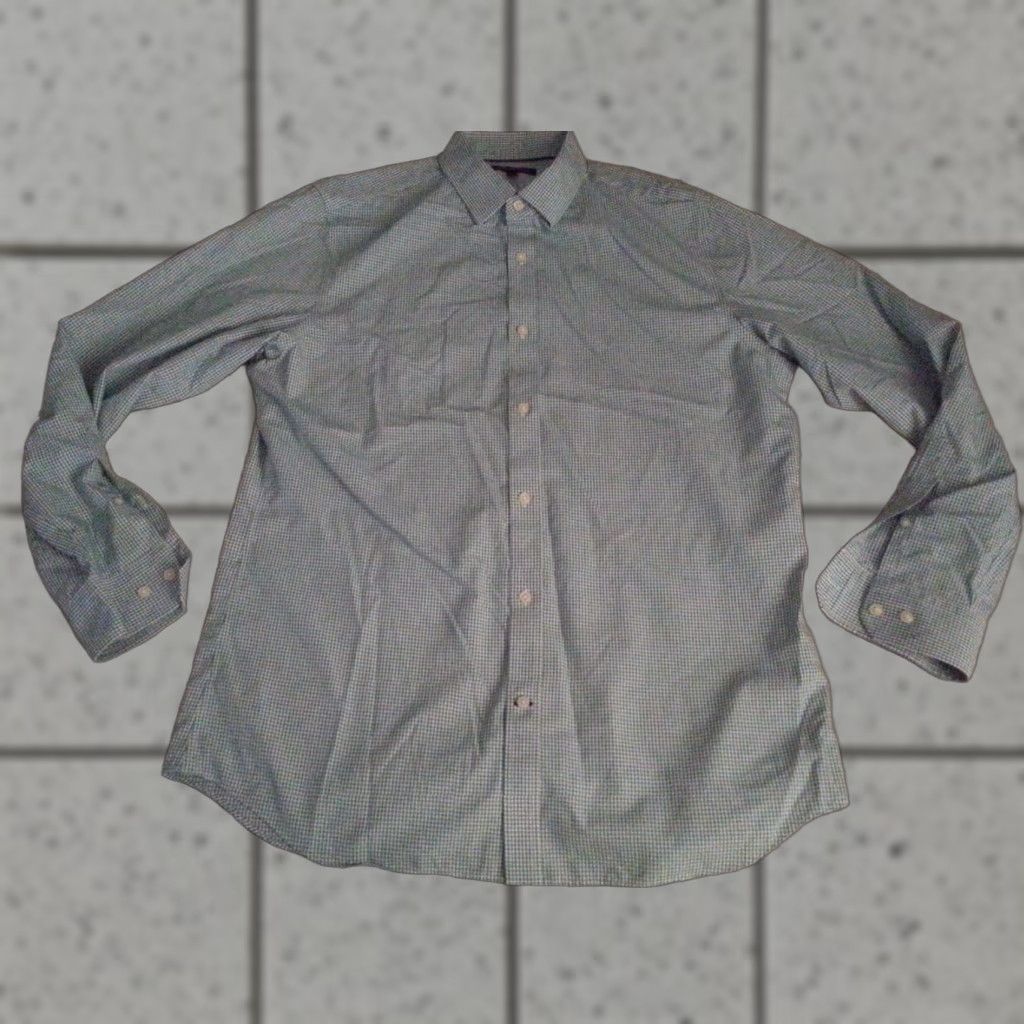 Banana Republic Banana Republic Mens Dress Shirt XL Green Cotton Long Button Size 46R - 1 Thumbnail