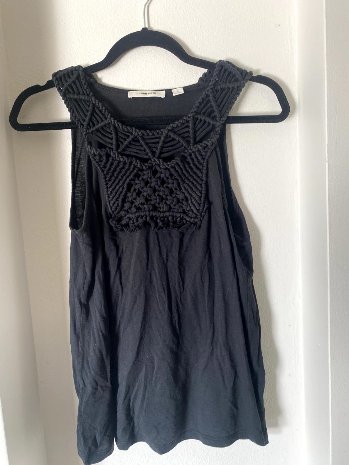 Country Road Country Road Black tank top with rope detail. size Small Size S / US 4 / IT 40 - 1 Thumbnail