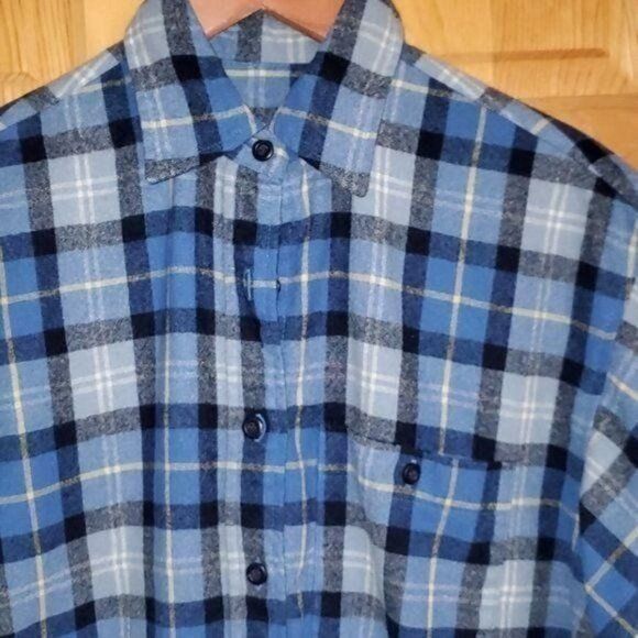 Pendleton Pendleton Vintage 100% Wool Blue Plaid LS Casual Button Down Size US M / EU 48-50 / 2 - 2 Thumbnail
