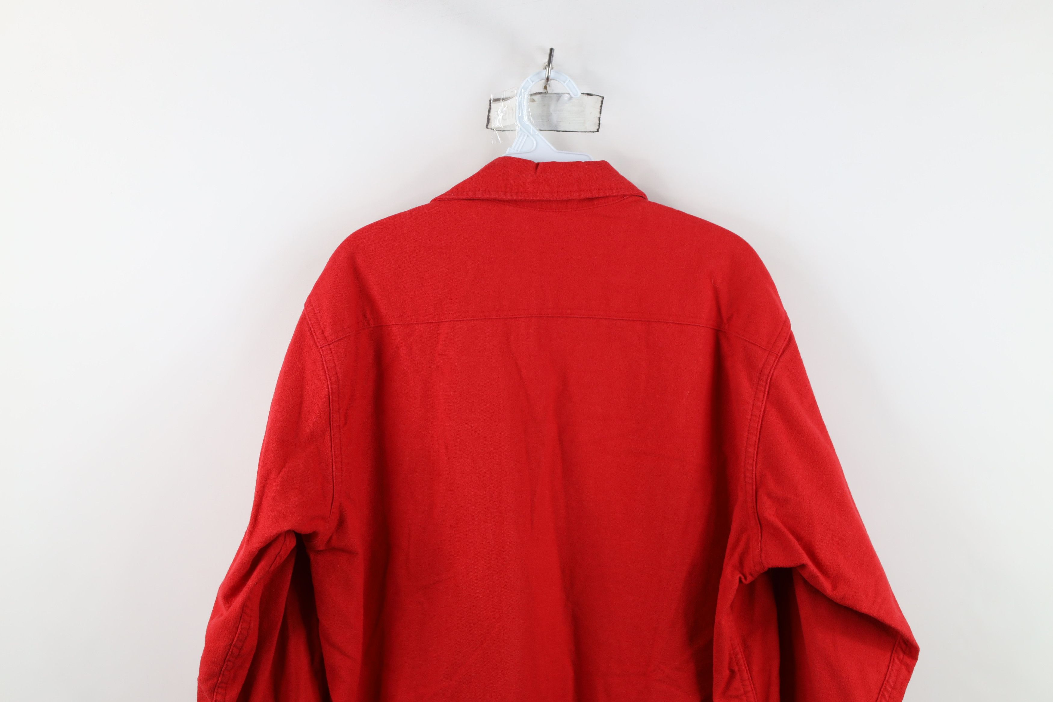 Vintage Vintage 70s Streetwear Cloth Button Shirt Red USA Cotton Size US L / EU 52-54 / 3 - 9 Thumbnail