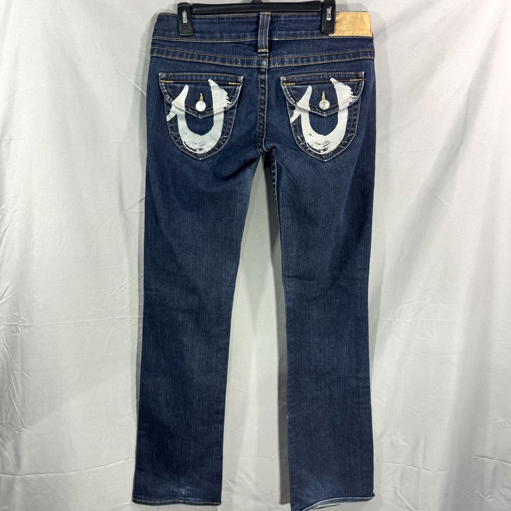 True Religion VINTAGE True Religion Jeans Womens 30 Blue Distressed Straight Leg Pockets Made in USA D Size 30" / US 8 / IT 44 - 2 Thumbnail