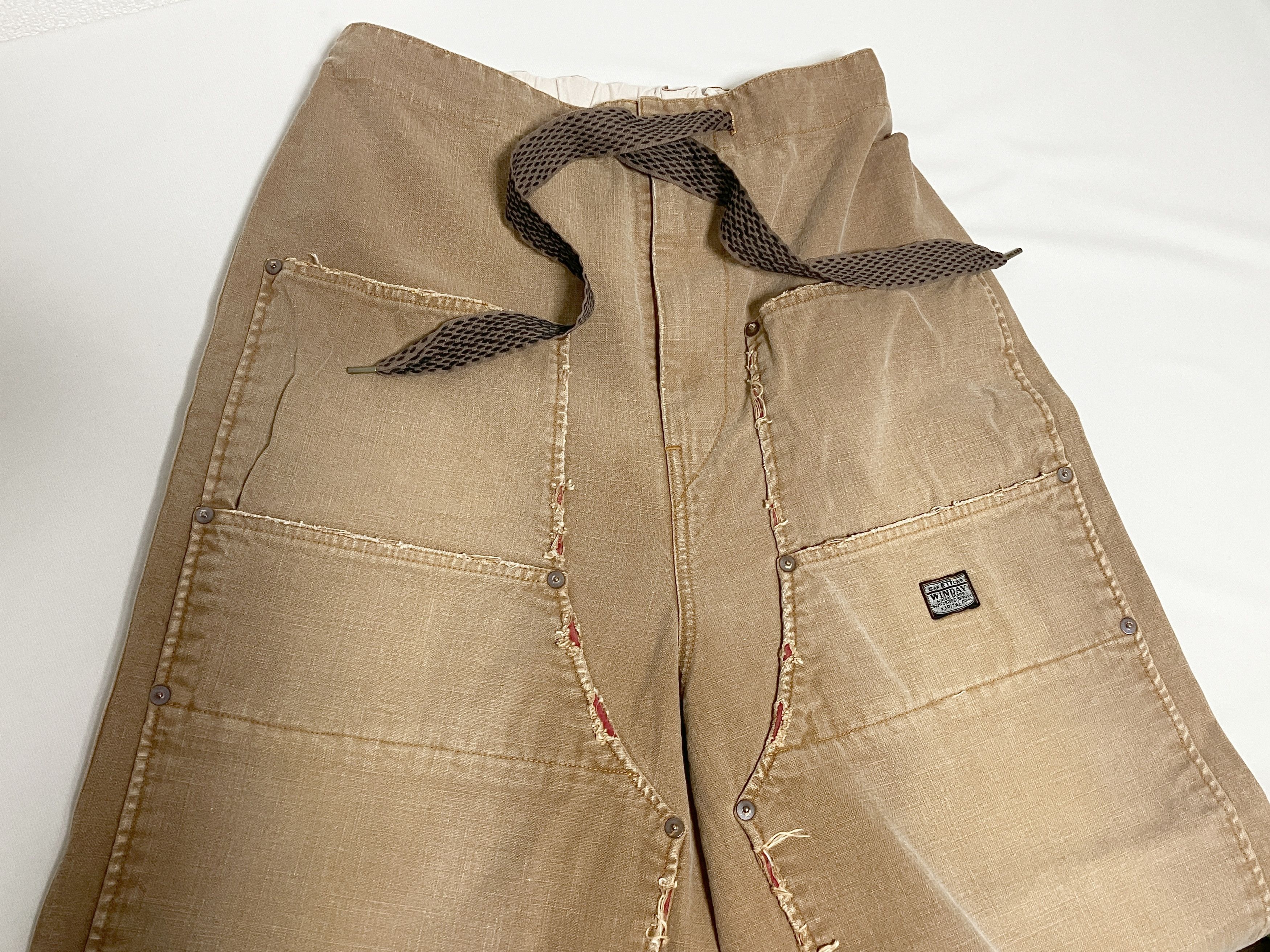 Kapital Kapital Canvas W Knee easy baggy Pants HOBO damaged new L Size US 32 / EU 48 - 1 Thumbnail