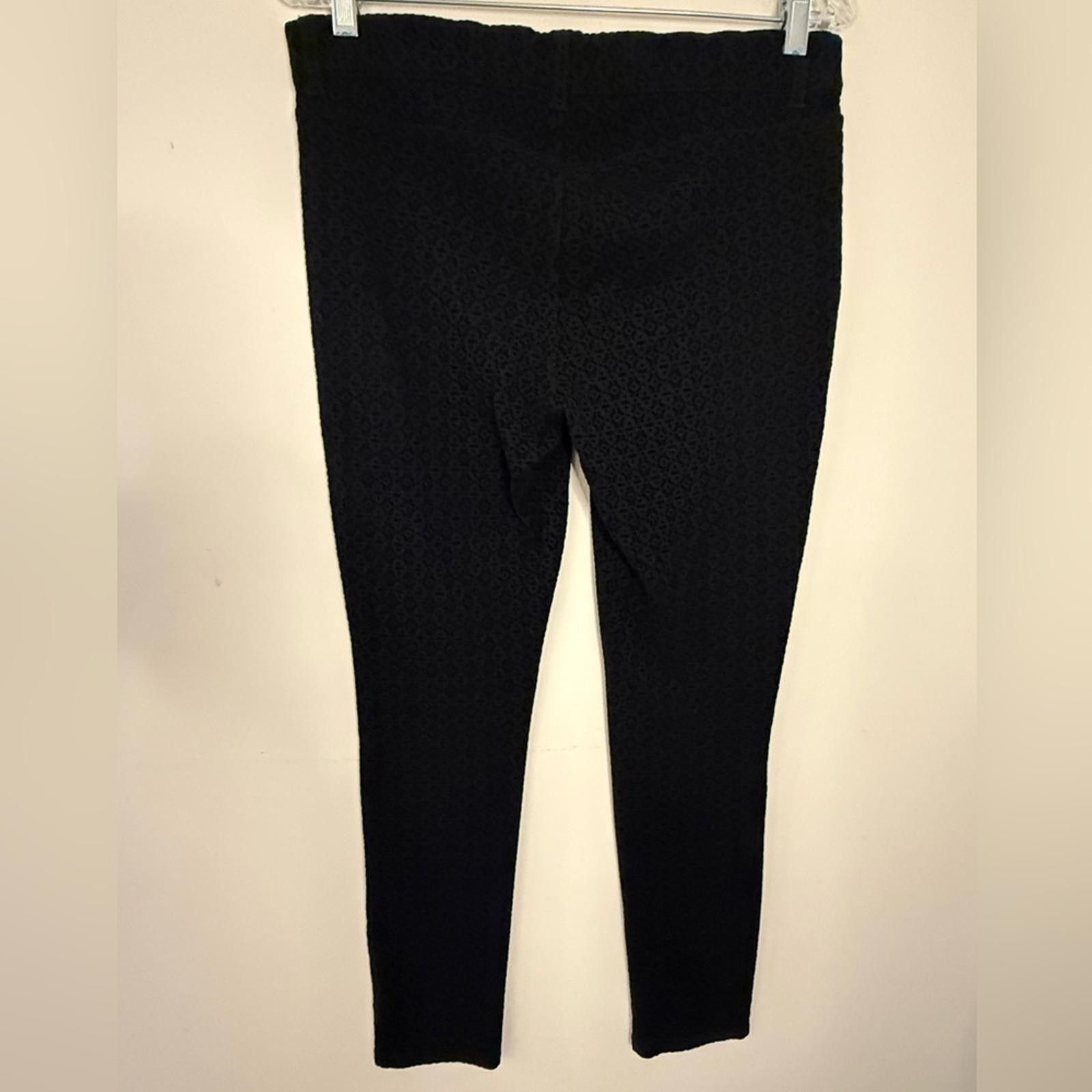 Other One Sone black textured jacquard ankle leggings SZ M Size 32" / US 10 / IT 46 - 2 Thumbnail