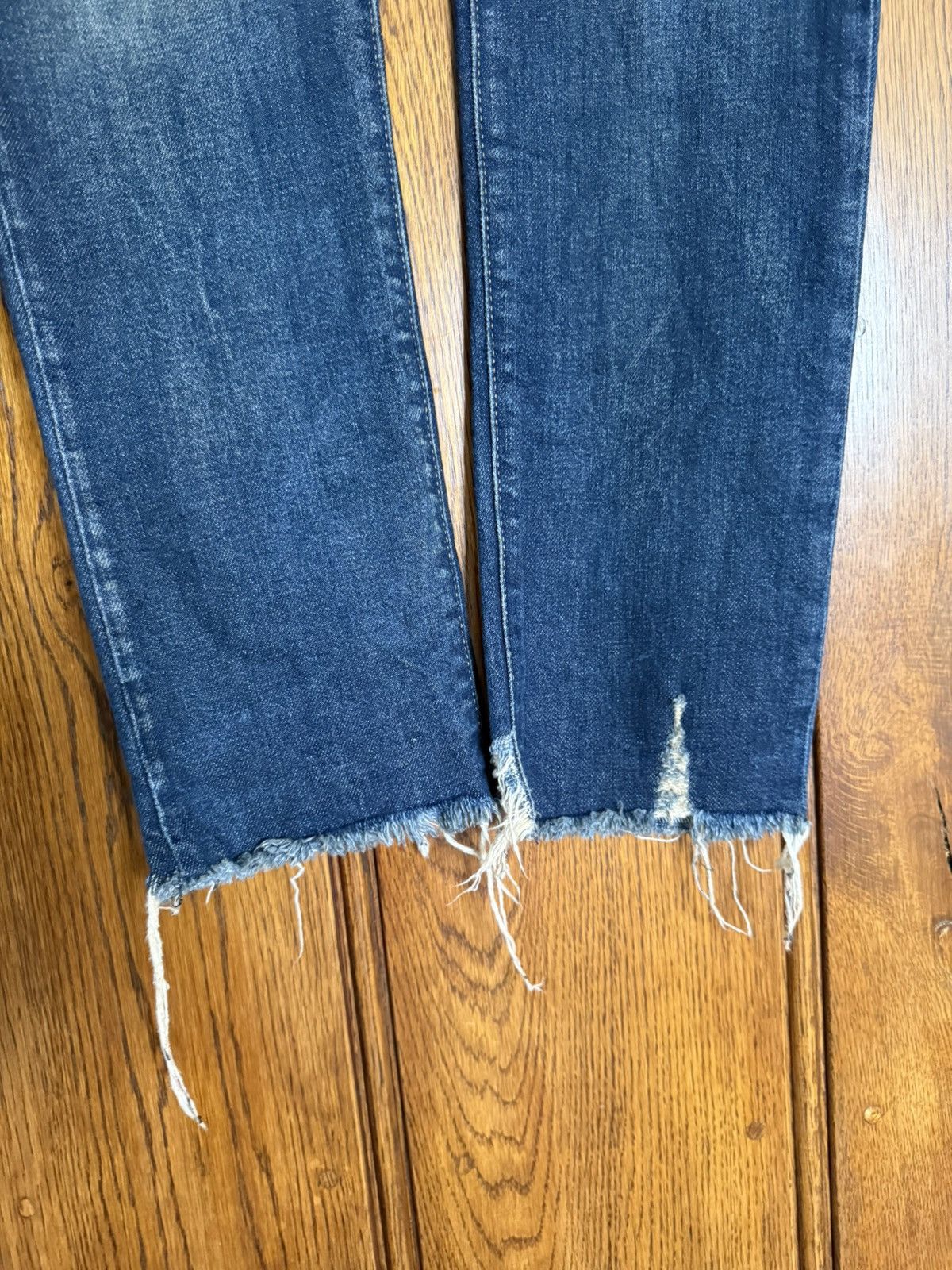 Saint Laurent Paris SS20 Saint Laurent raw hem crash denim Jeans d03 skinny slim Size US 30 / EU 46 - 22 Thumbnail