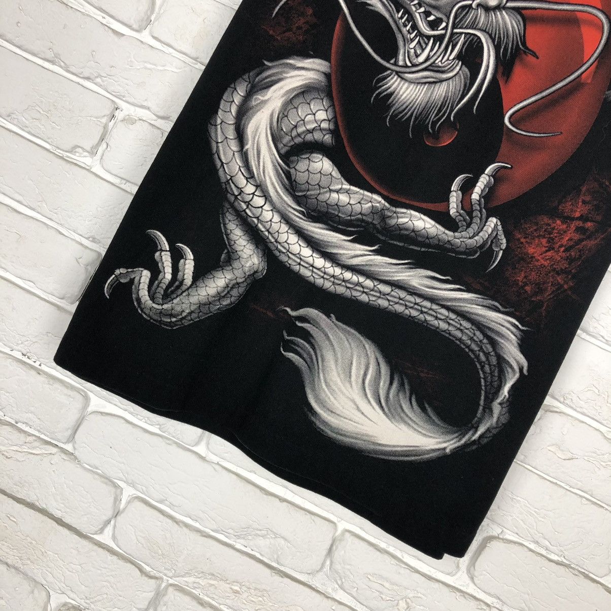 Japanese Brand Dragon tattoo all over print vintage tee t shirt Size US L / EU 52-54 / 3 - 3 Thumbnail