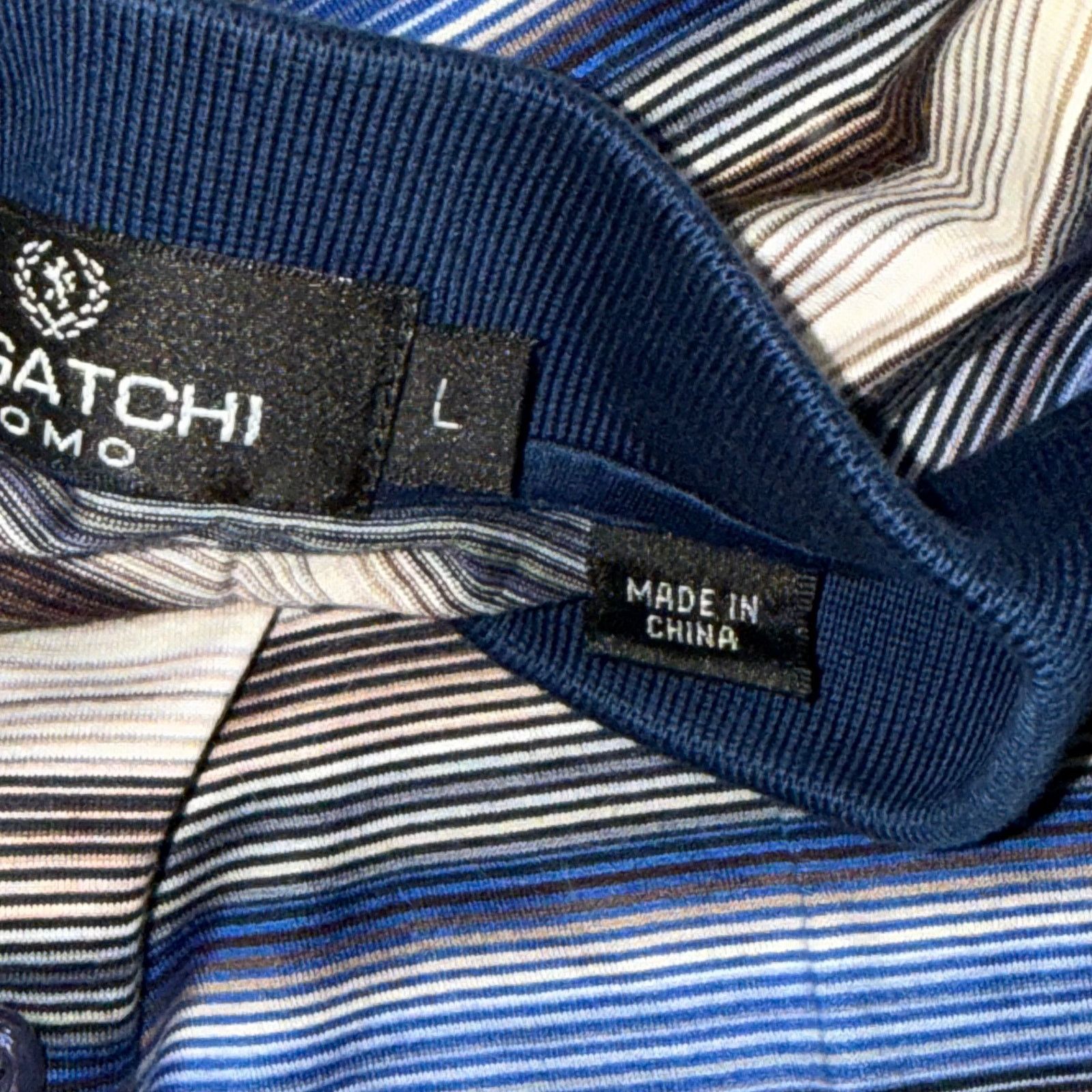 BUGATCHI Bugatchi Uomo Striped Polo | Sz L Size US L / EU 52-54 / 3 - 5 Thumbnail