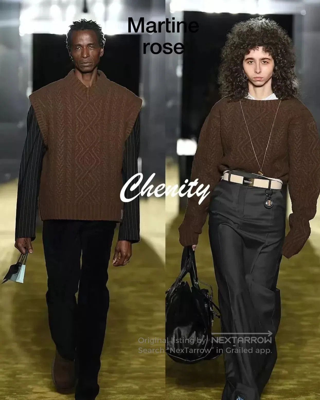 Martine Rose Martine Rose Brown Cable Knit Vest. Size US M / EU 48-50 / 2 - 1 Thumbnail