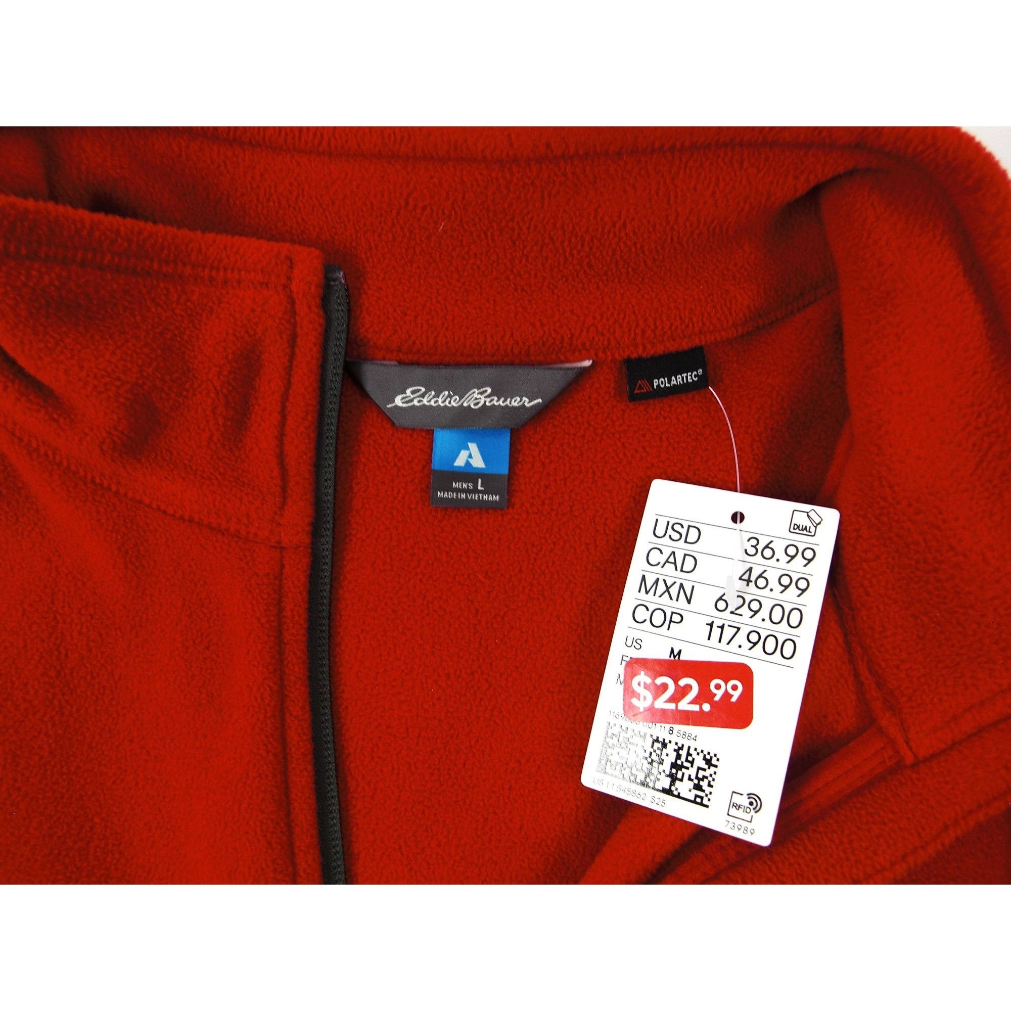 Other Eddie Bauer Men's Red Fleece Jacket Size Large Size US L / EU 52-54 / 3 - 6 Thumbnail