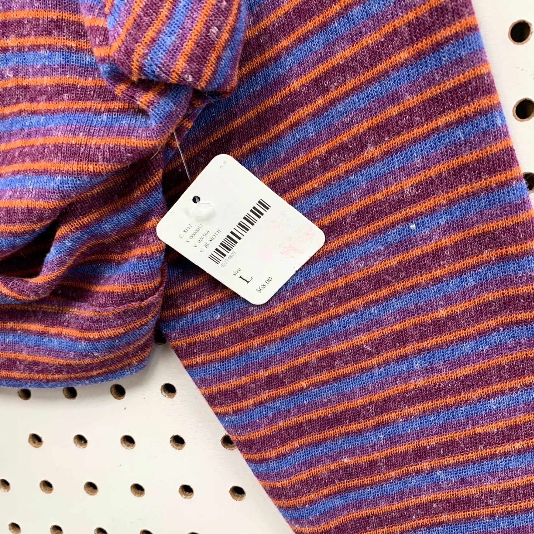 Free People Free People Blouse Women L Purple Linen Striped Cropped Tie V-Neck Casual NWT Size L / US 10 / IT 46 - 6 Thumbnail