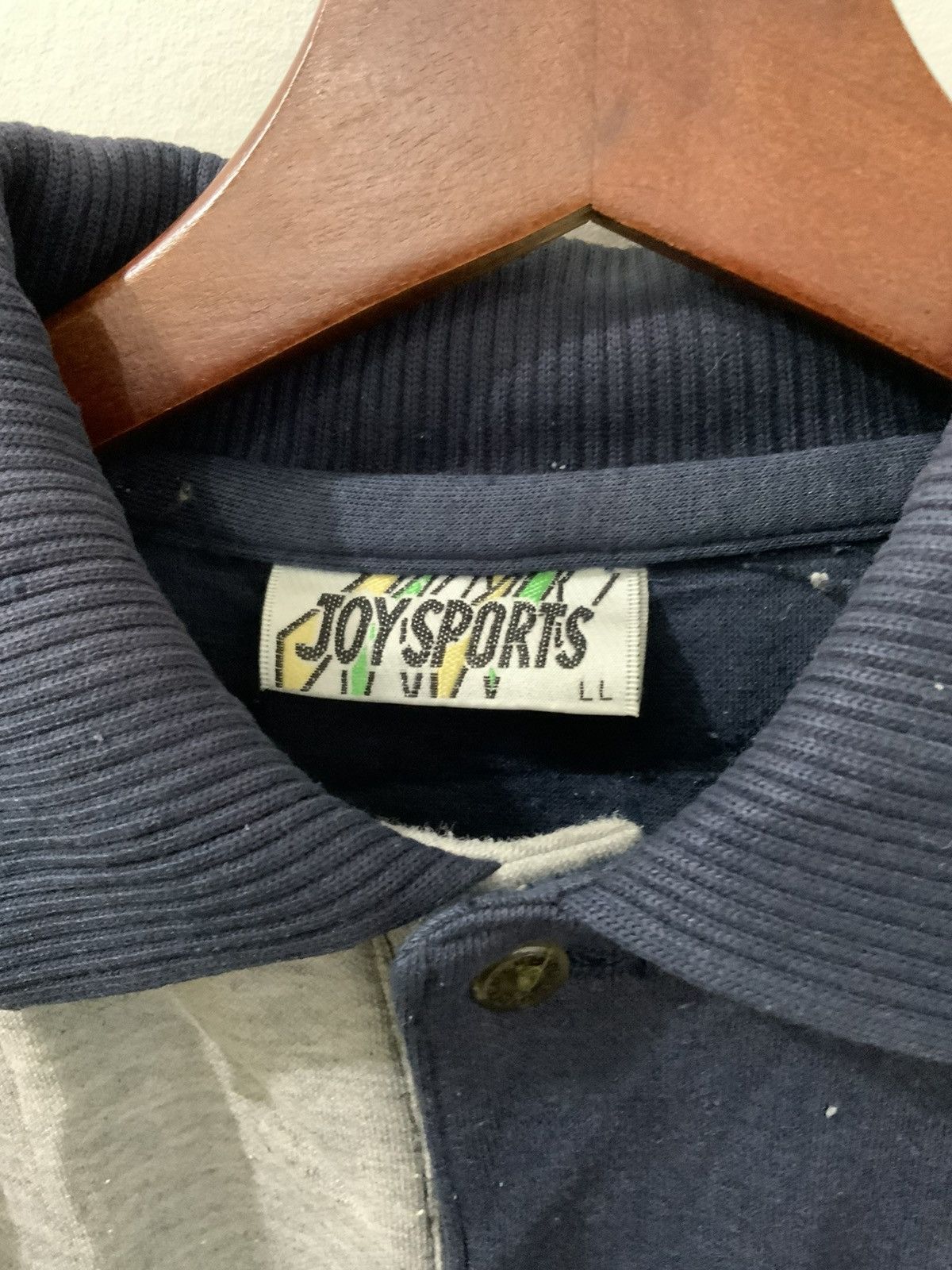 Japanese Brand Vintage Joy Sports Indigo Collar Sweatshirt Size US XL / EU 56 / 4 - 10 Thumbnail