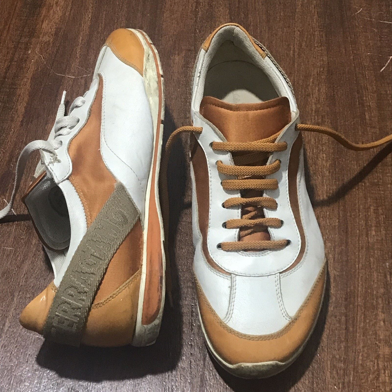 Salvatore Ferragamo Salvatore Ferragamo Sneaker leather Shoes Made Italy orange Size US 10 / EU 43 - 1 Thumbnail