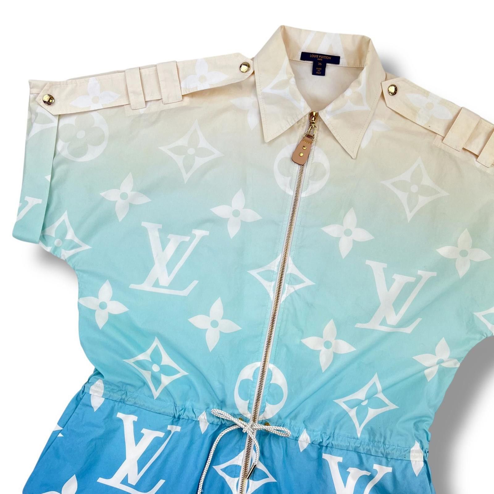Louis Vuitton Louis Vuitton Blue Lagoon Monogram Playsuit Size 26" / US 2 / IT 38 - 2 Thumbnail