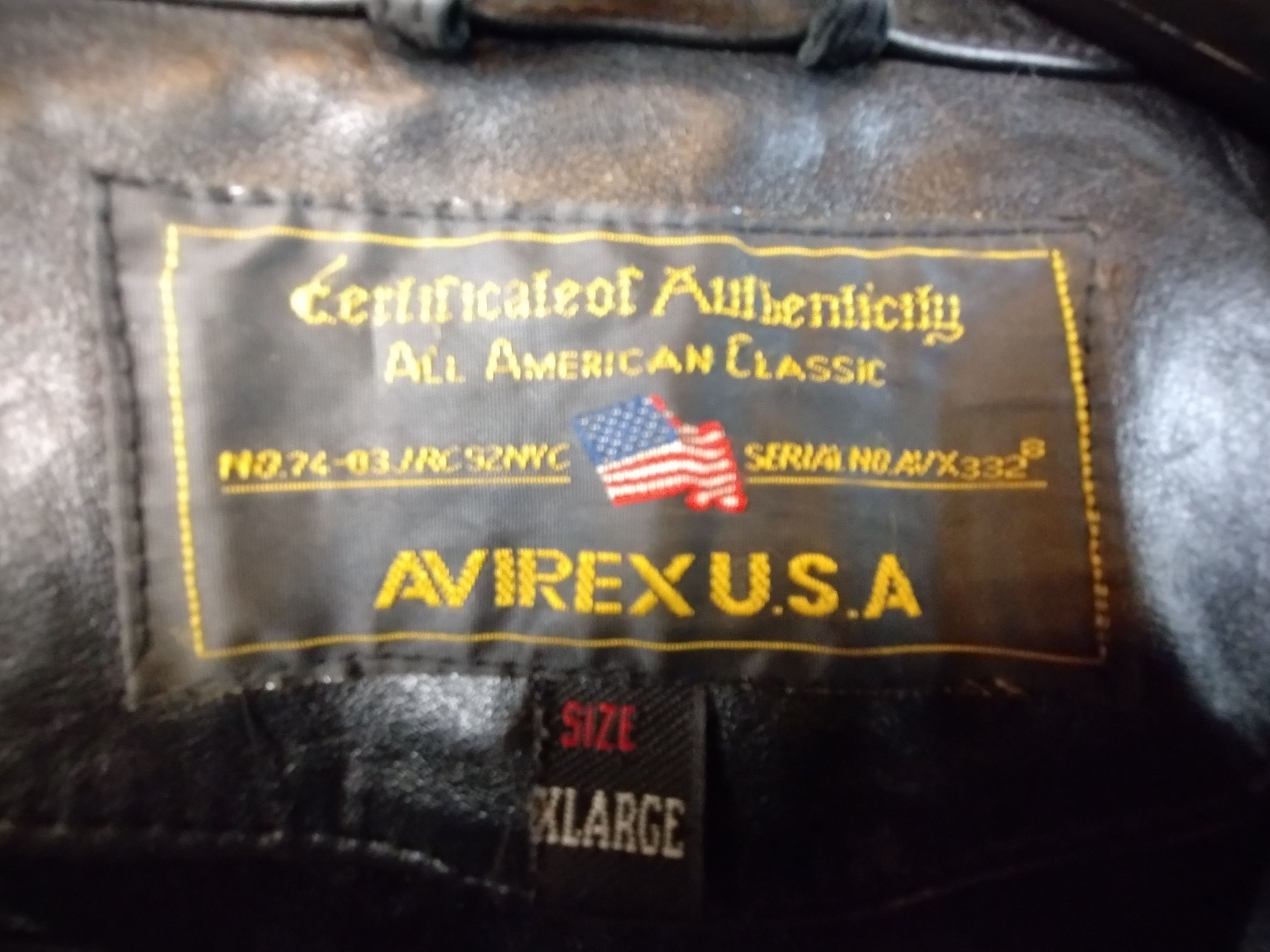 Avirex Avirex USA Men’s Black Leather Jacket Size XL Excellent Cond Size US XL / EU 56 / 4 - 8 Thumbnail