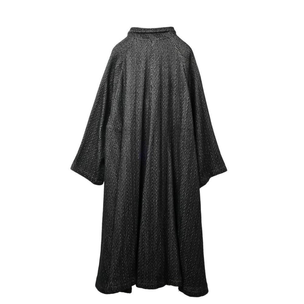 Yohji Yamamoto YOHJI YAMAMOTO Wool Blend Herringbone Jacquard Coat Gray Size US M / EU 48-50 / 2 - 2 Thumbnail