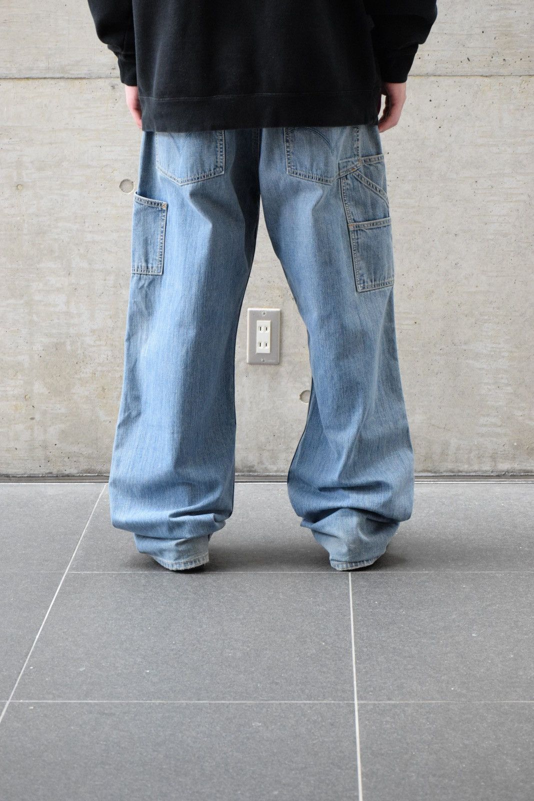Levi's Vintage 00s Levis Carpenter Y2K Blue Jeans Loose Straight Size US 34 / EU 50 - 4 Thumbnail