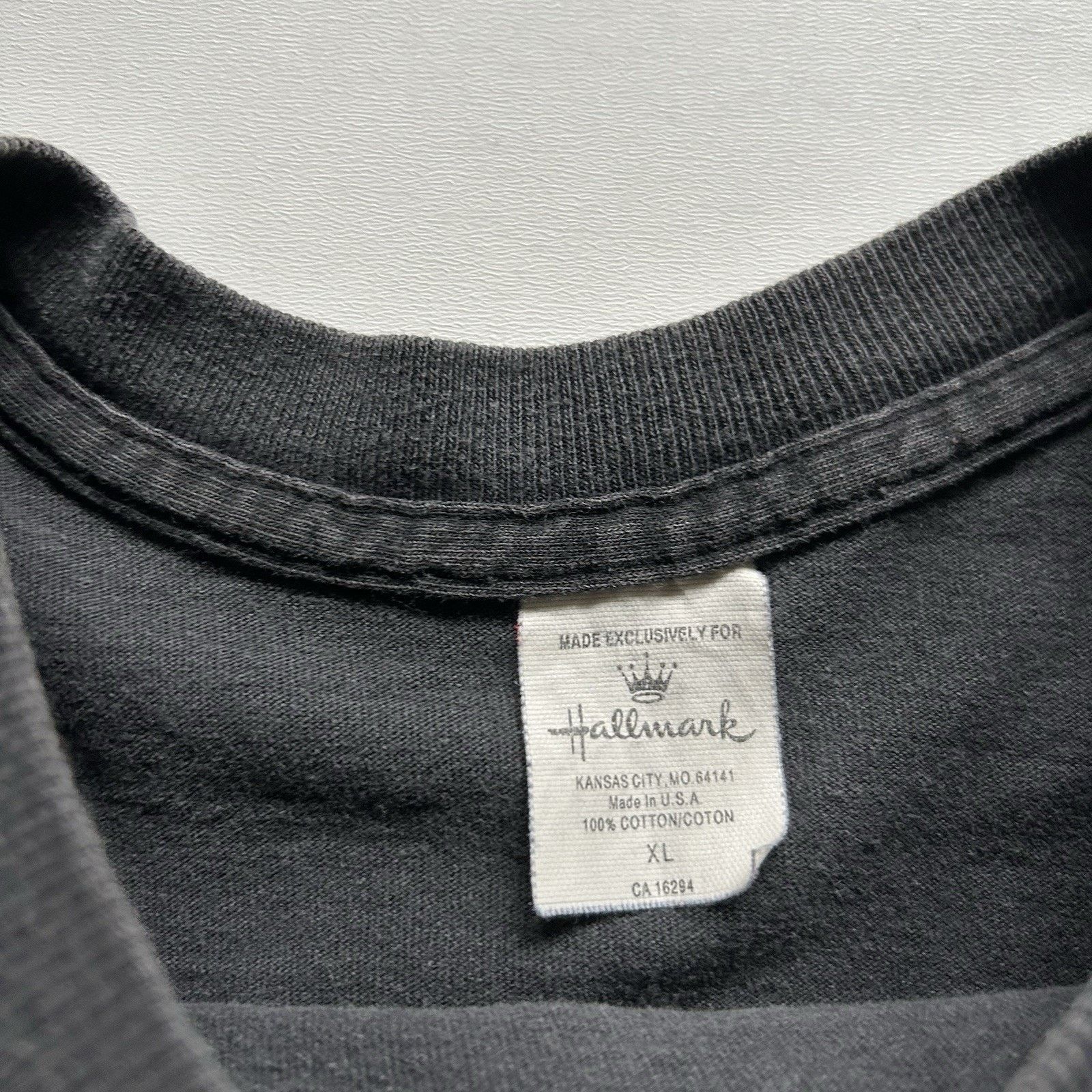 Vintage Vintage Tune In To God Shirt XL 90s Faded Black Religion USA Size US XL / EU 56 / 4 - 4 Thumbnail