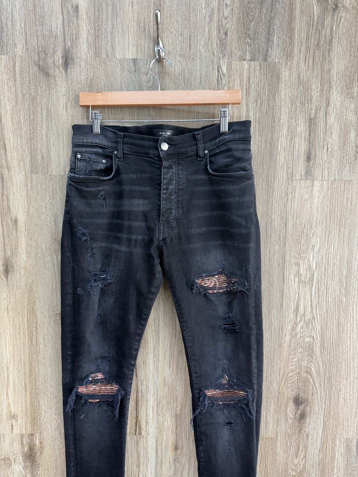 Amiri Amiri MX1 Brown Bandana Jeans Size US 34 / EU 50 - 2 Thumbnail