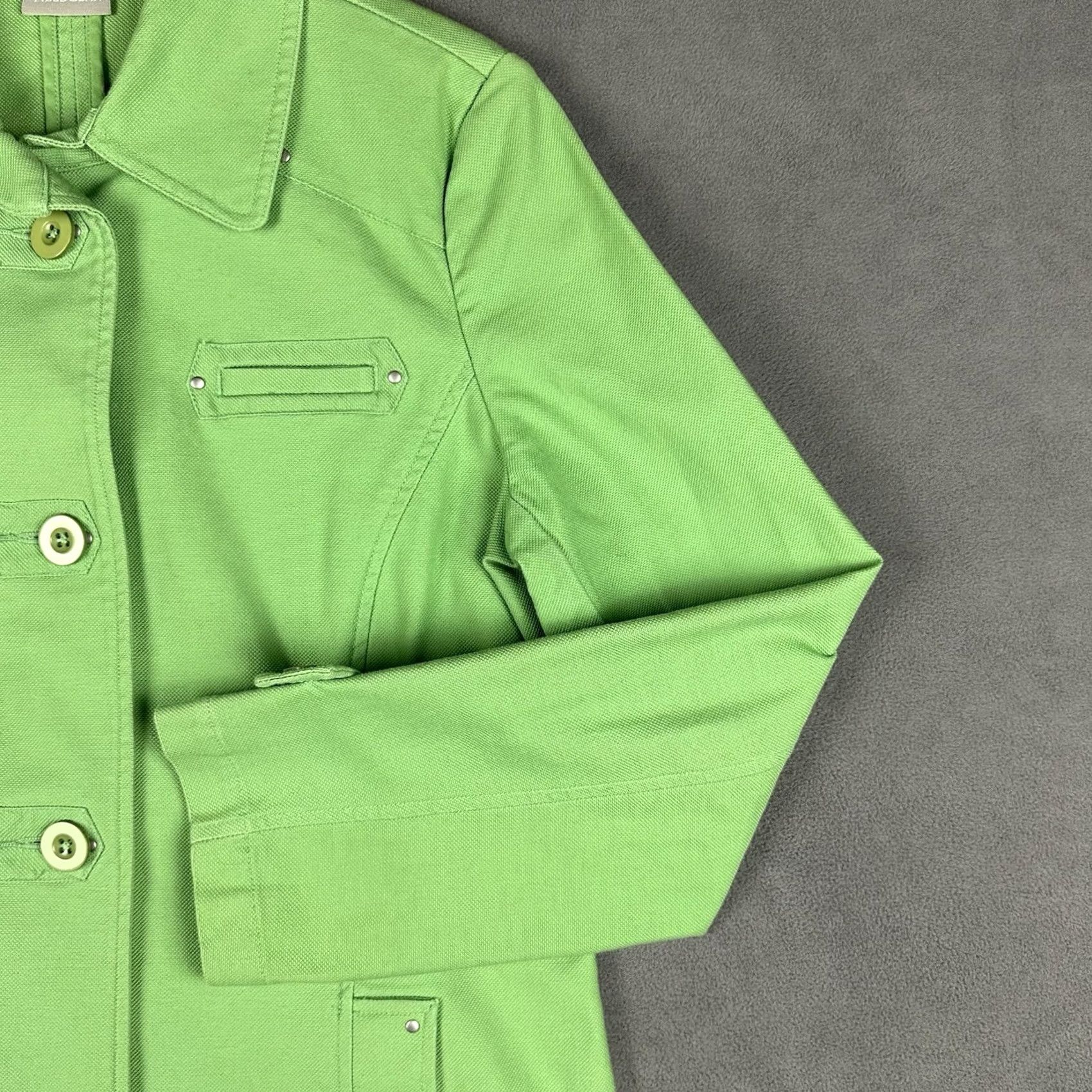 Apple VINTAGE Field Gear Chore Jacket Womens Small Apple Green Twill Button Front Outdoor GUC Size S / US 4 / IT 40 - 7 Thumbnail
