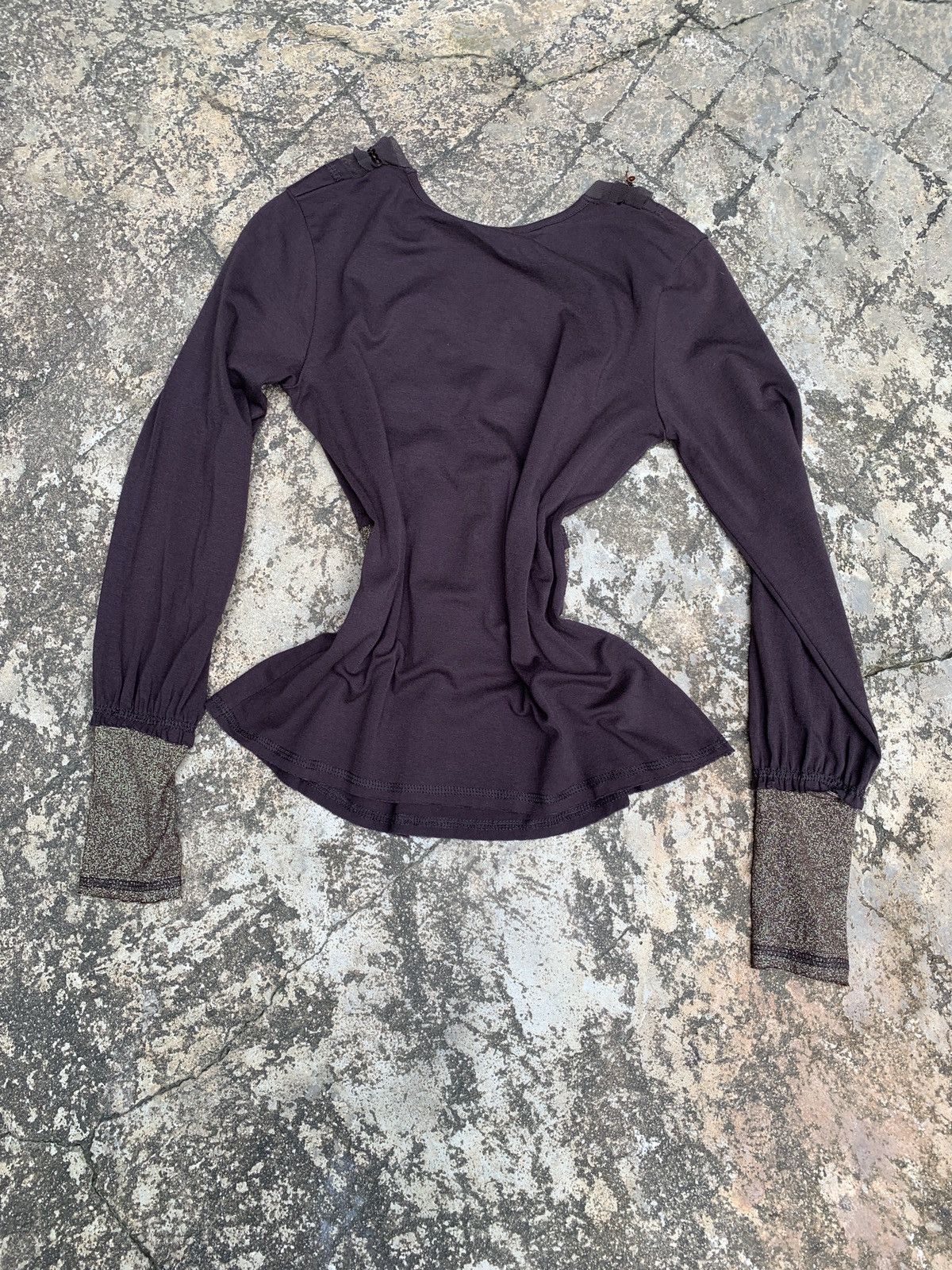 Other y2k Axara France Gold Glitters Cross Design Longsleeve Top Size M / US 6-8 / IT 42-44 - 3 Thumbnail