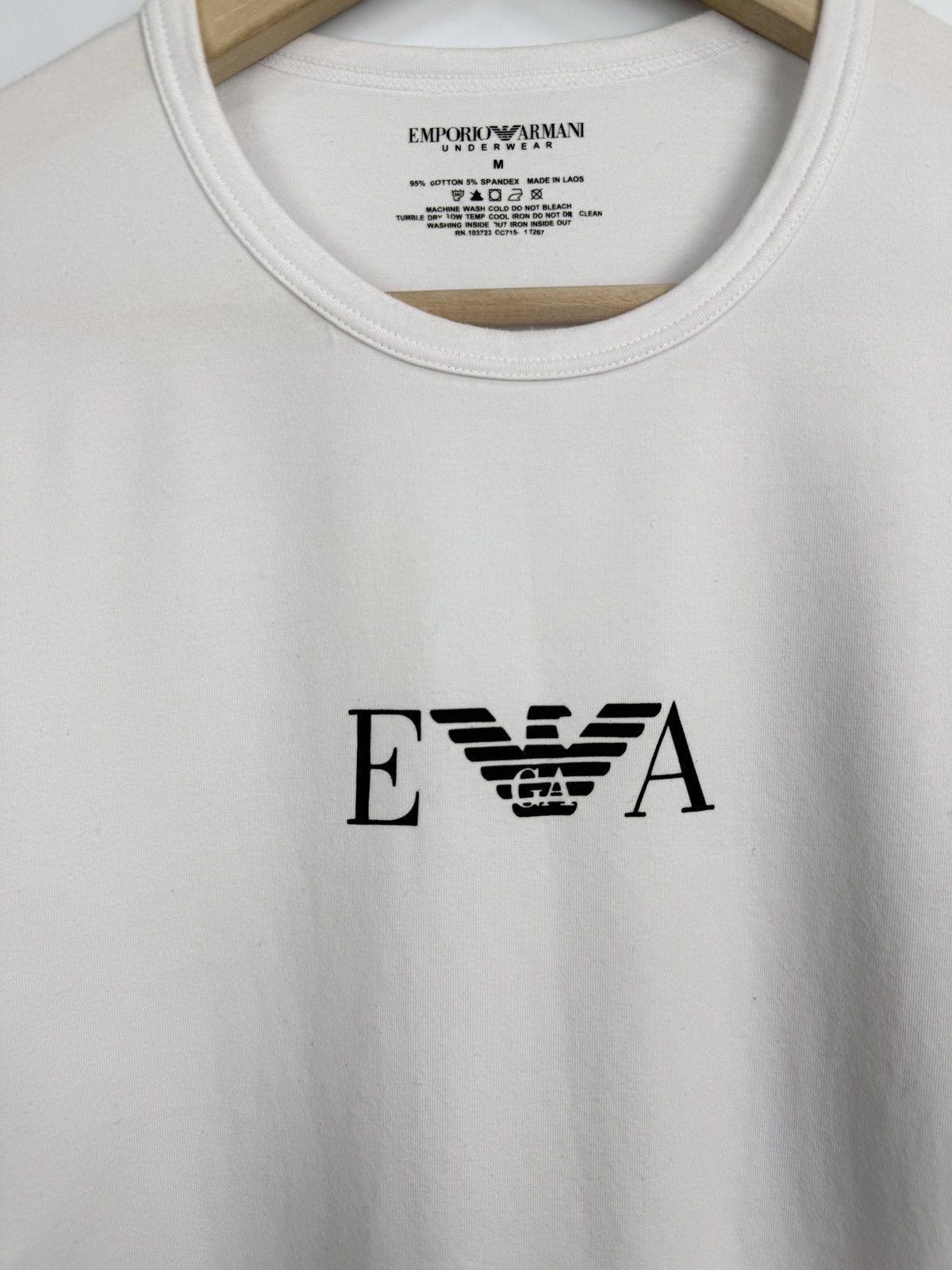 Emporio Armani 🇮🇹 Emporio Armani Luxury T-Shirt Underwear Minimal Eagle GA Size US M / EU 48-50 / 2 - 8 Thumbnail