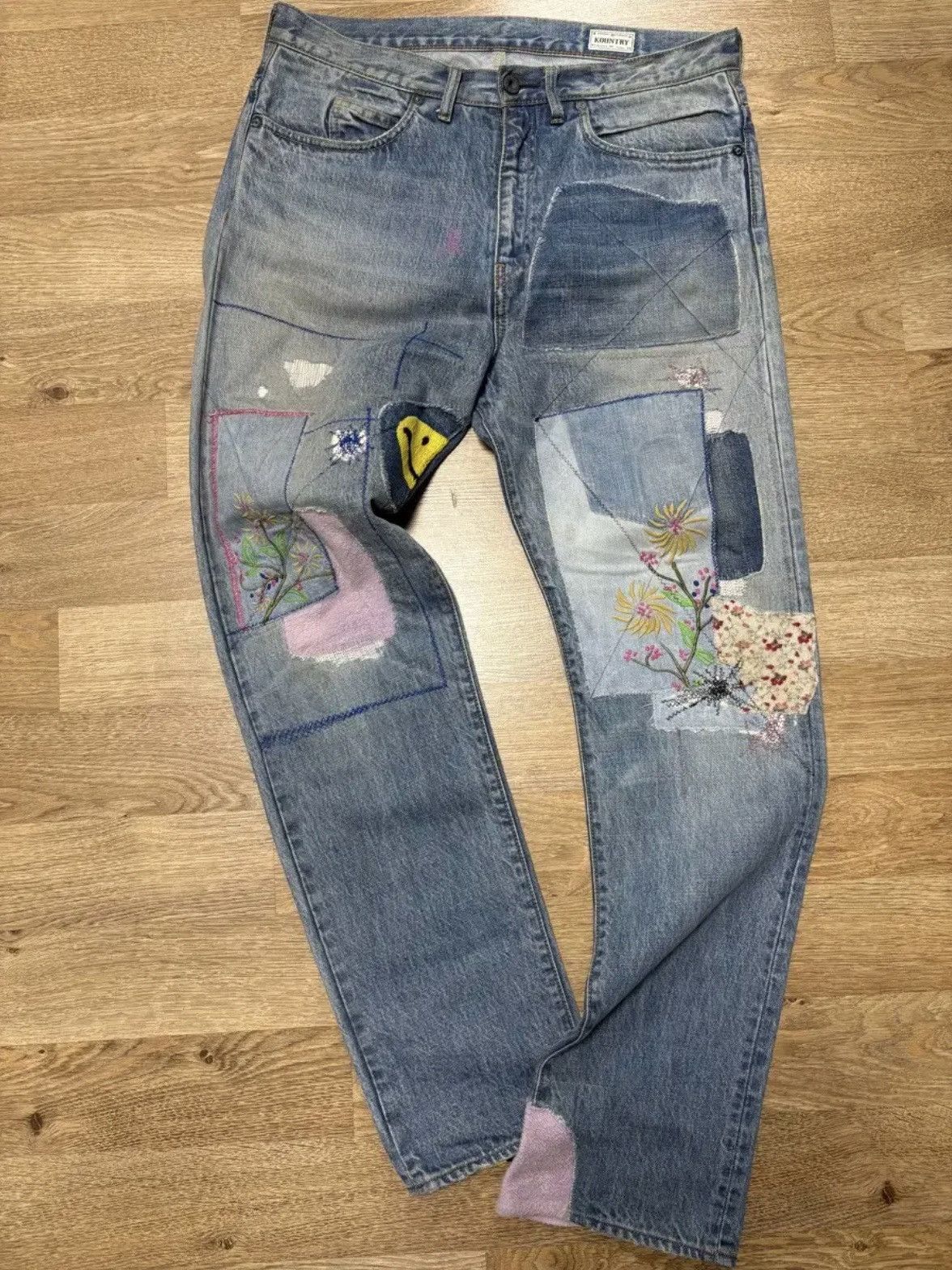 Kapital Kapital Kountry Smiley Gypsy Denim Jeans Size US 36 / EU 52 - 1 Thumbnail