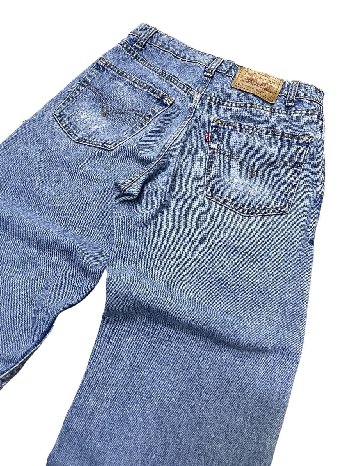Hysteric Glamour × Levi's × Vintage Vintage Levis 550 Loose Fit Distressed Frayed Jeans Size US 29 - 12 Thumbnail