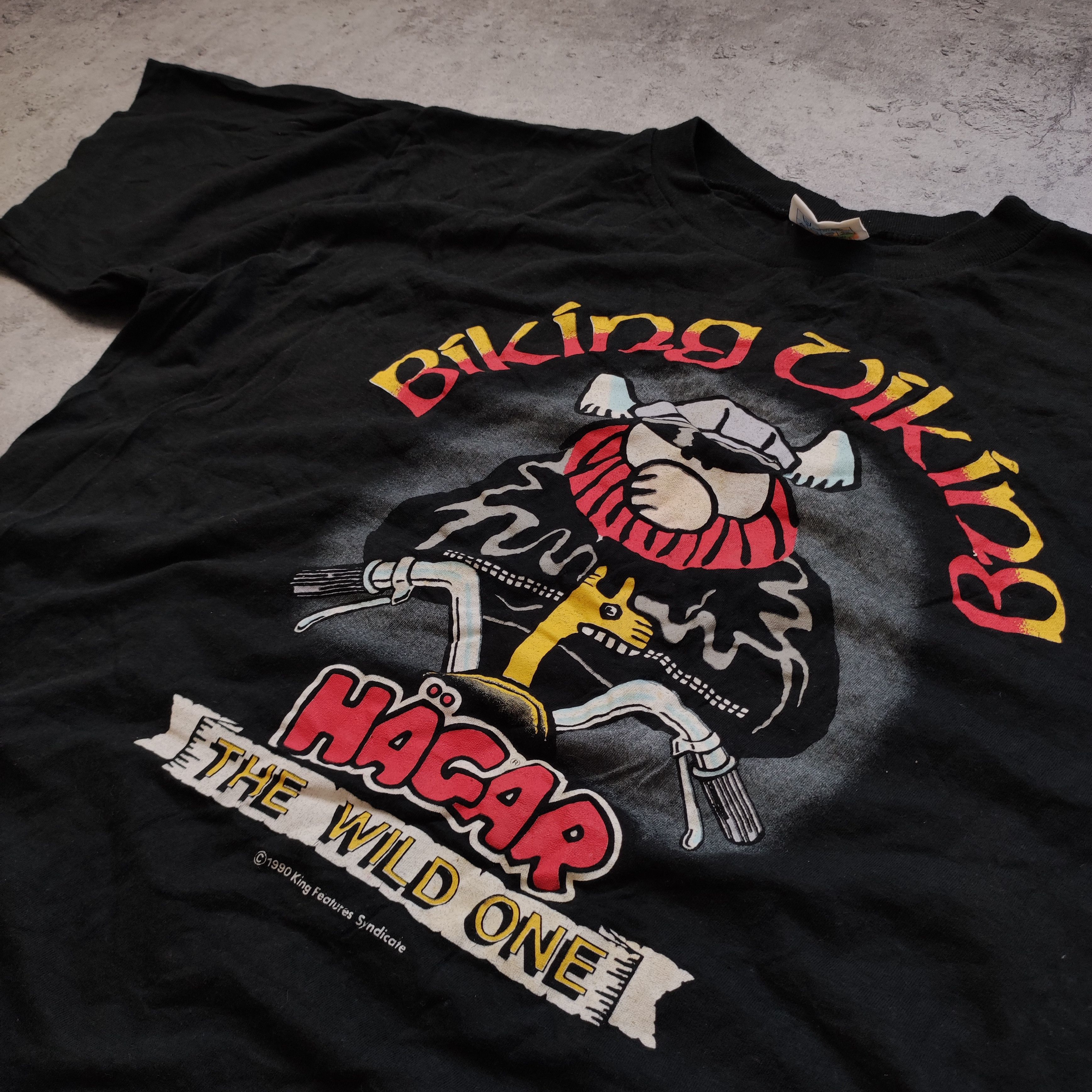 Vintage Vintage RARE 1990 Biking Viking Merch Promo Tee Size US L / EU 52-54 / 3 - 5 Thumbnail