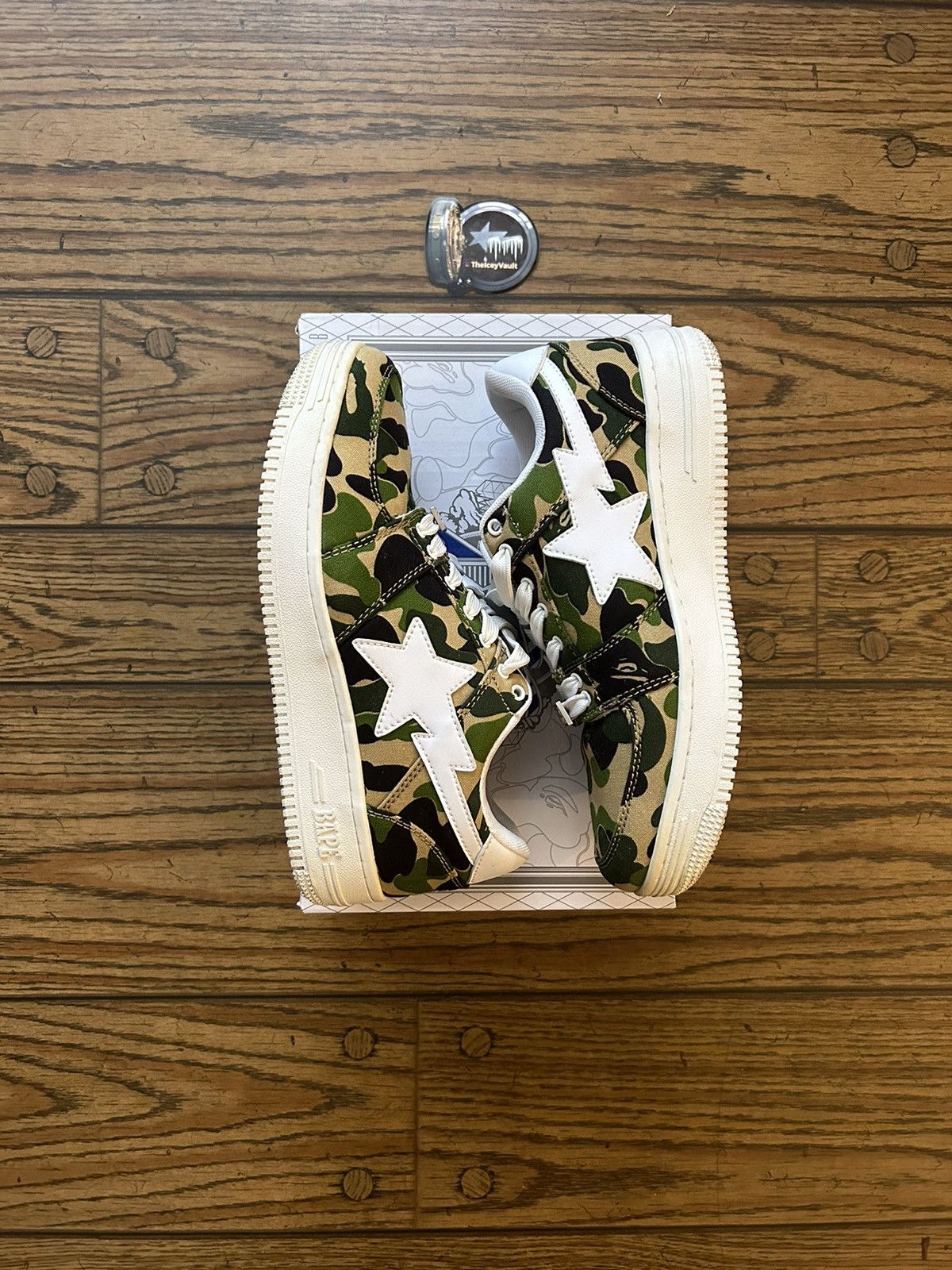 Bape Bape Green ABC Camo Bapestas Size US 8 / EU 41 - 1 Thumbnail