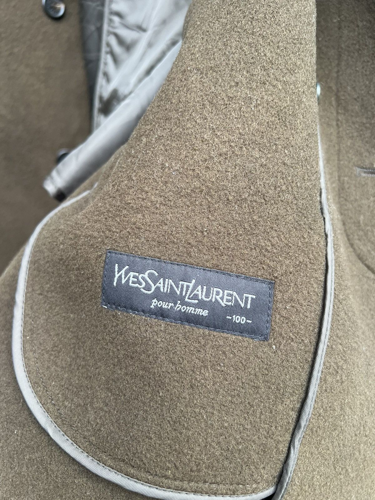 Yves Saint Laurent Ysl Wool Coat Size US L / EU 52-54 / 3 - 6 Thumbnail