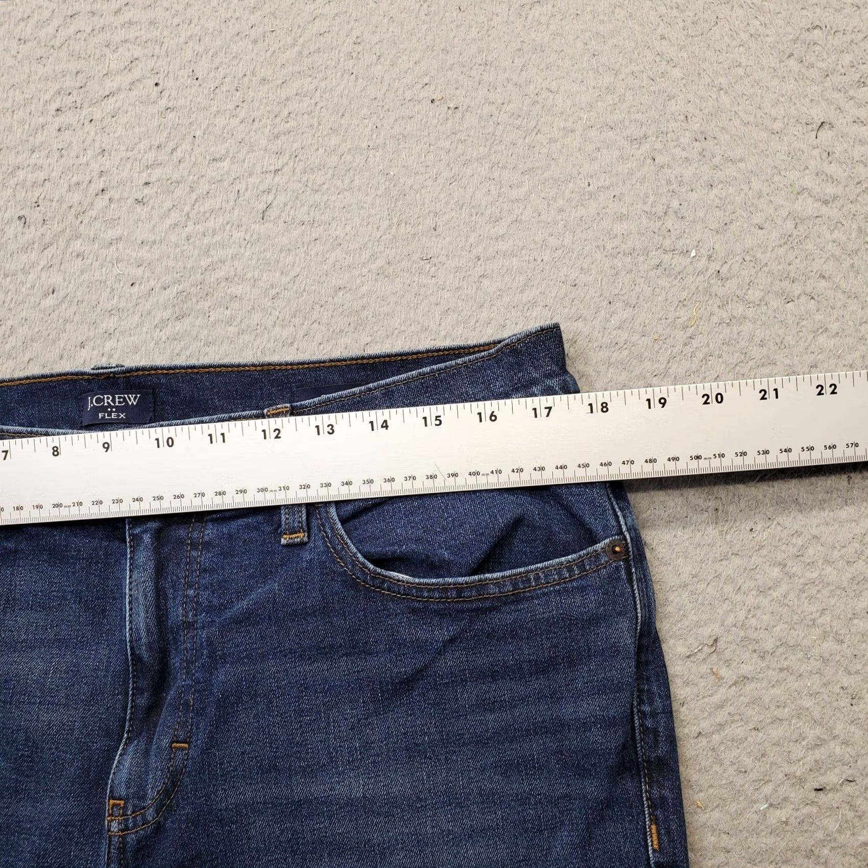 J.Crew J.CREW Flex Jeans Mens 34x32 Blue Denim 5-Pockets Slim Fit Straight Leg Shirt? Size US 34 / EU 50 - 6 Thumbnail