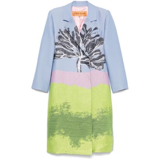 Stine Goya STINE GOYA Women Coats SGC015 2269P TREE BLUE Size S / US 4 / IT 40 - 1 Thumbnail