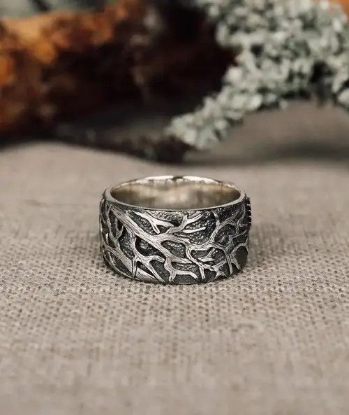 Ring Of Fire Men Retro Punk Style Eagle Branch Ring Size ONE SIZE - 4 Thumbnail