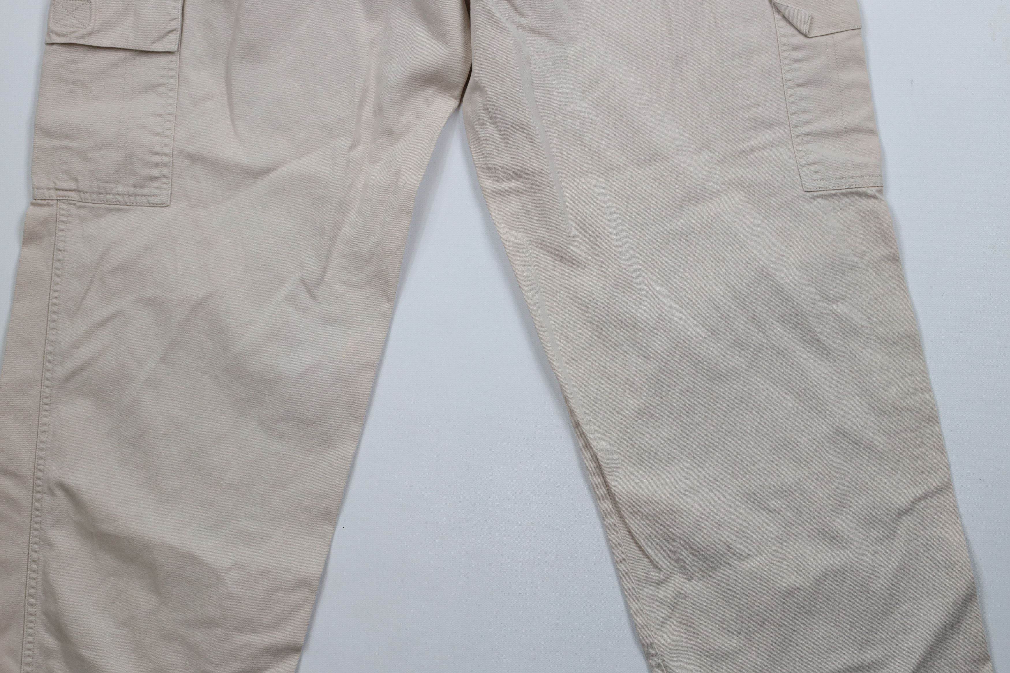 Vintage Vintage 90s Y2K Streetwear Baggy Wide Leg Cargo Pants Beige Size 36" / US 14 / IT 50 - 10 Thumbnail