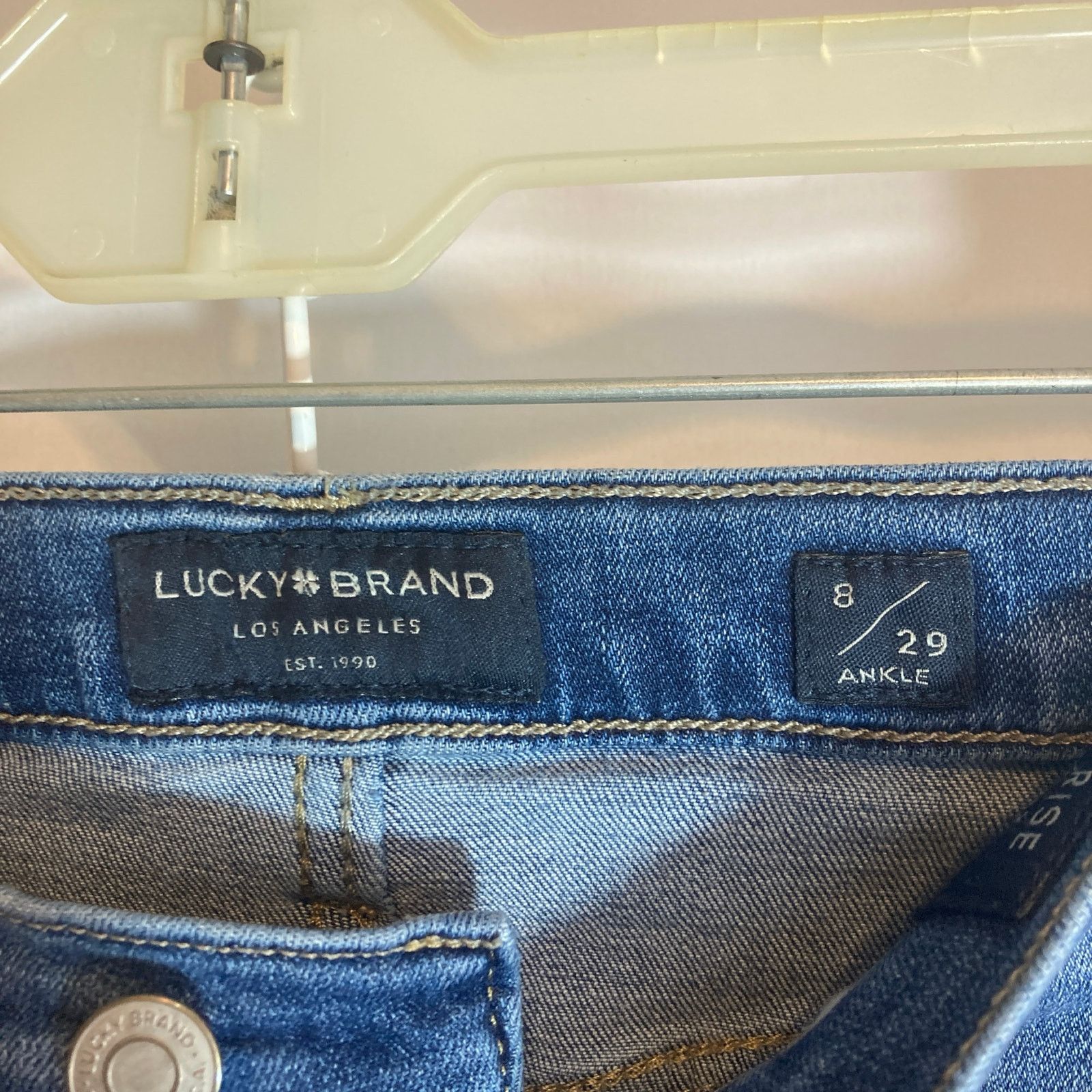 Lucky Brand Lucky Brand Ava Blue Denim Mid Rise Skinny Ankle Jeans Size 30" / US 8 / IT 44 - 4 Thumbnail