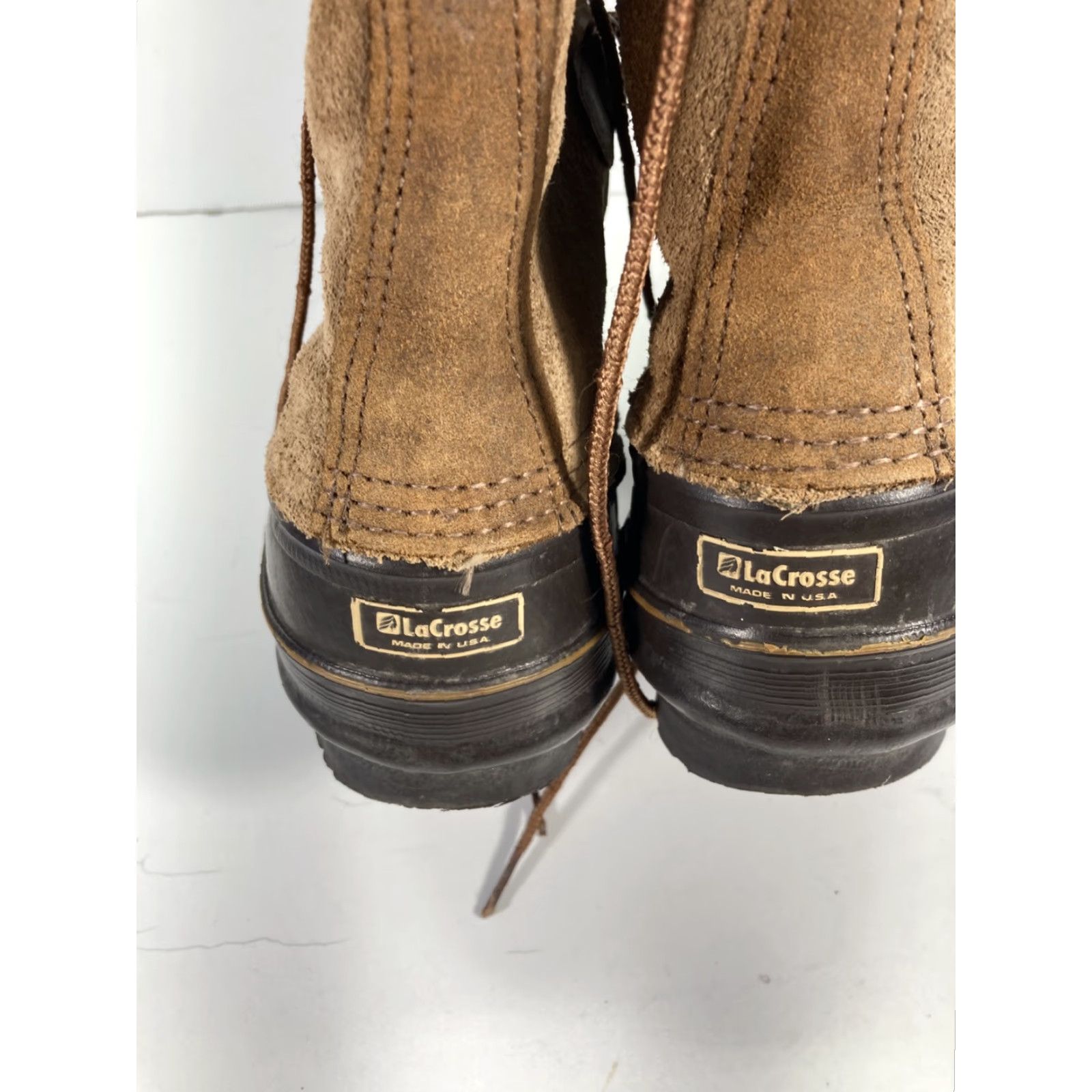 Vintage VINTAGE LaCrosse Duck Boots Men 9 Brown Leather Lace Up Removable Liner Steel Shank Snow Boot Leather Upper VTG Size US 9 / EU 42 - 6 Thumbnail