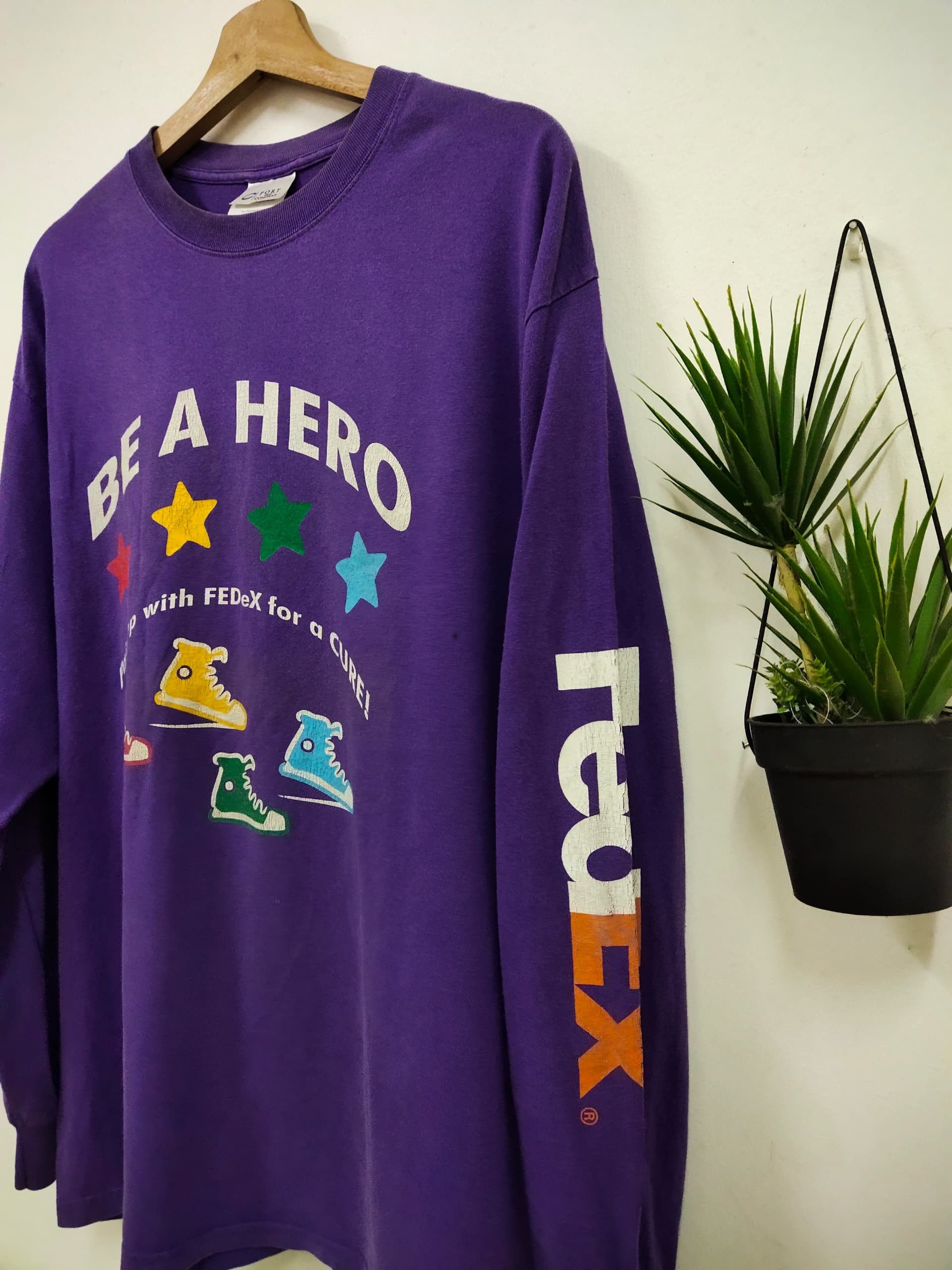Vintage Vintage 90s FedEx Promo streetwear Longsleeve t shirt Size US L / EU 52-54 / 3 - 3 Thumbnail