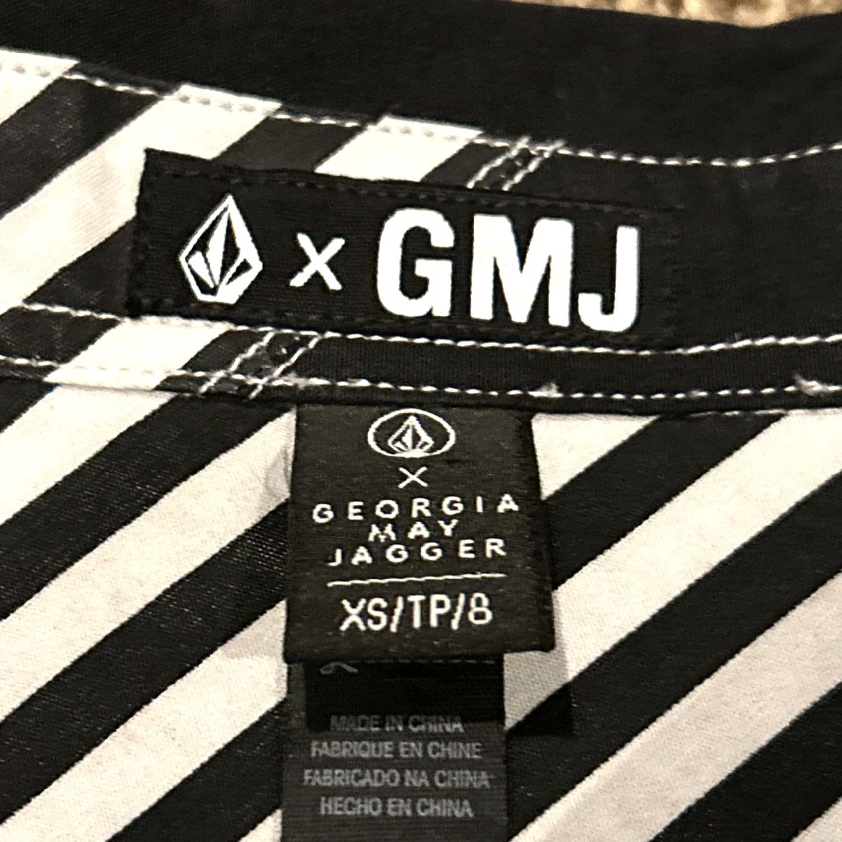 Volcom VINTAGE Volcom GMJ Georgia May Jagger BLACK Long Sleeve Button Snap Shirt Women's XS Size XS / US 0-2 / IT 36-38 - 3 Thumbnail