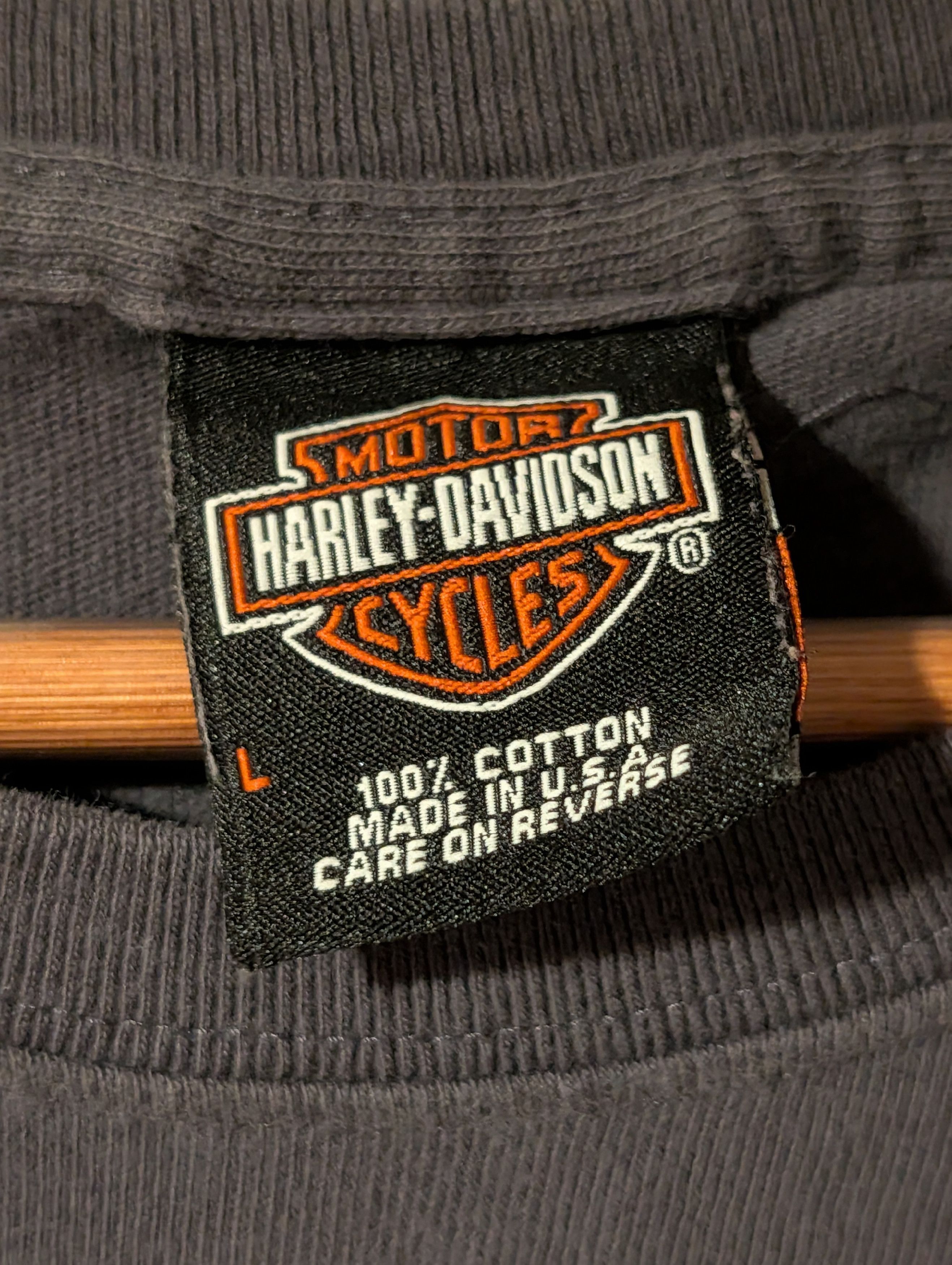 Harley Davidson Vintage Harley Davidson Shirt Glendale CA Center Logo Faded Size US L / EU 52-54 / 3 - 3 Thumbnail