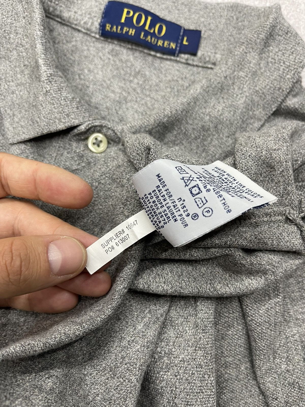 Polo Ralph Lauren × Rugby Ralph Lauren × Vintage Mens Ralph Lauren Polo Longsleeve Grey Y2K Rugby Size US L / EU 52-54 / 3 - 7 Thumbnail