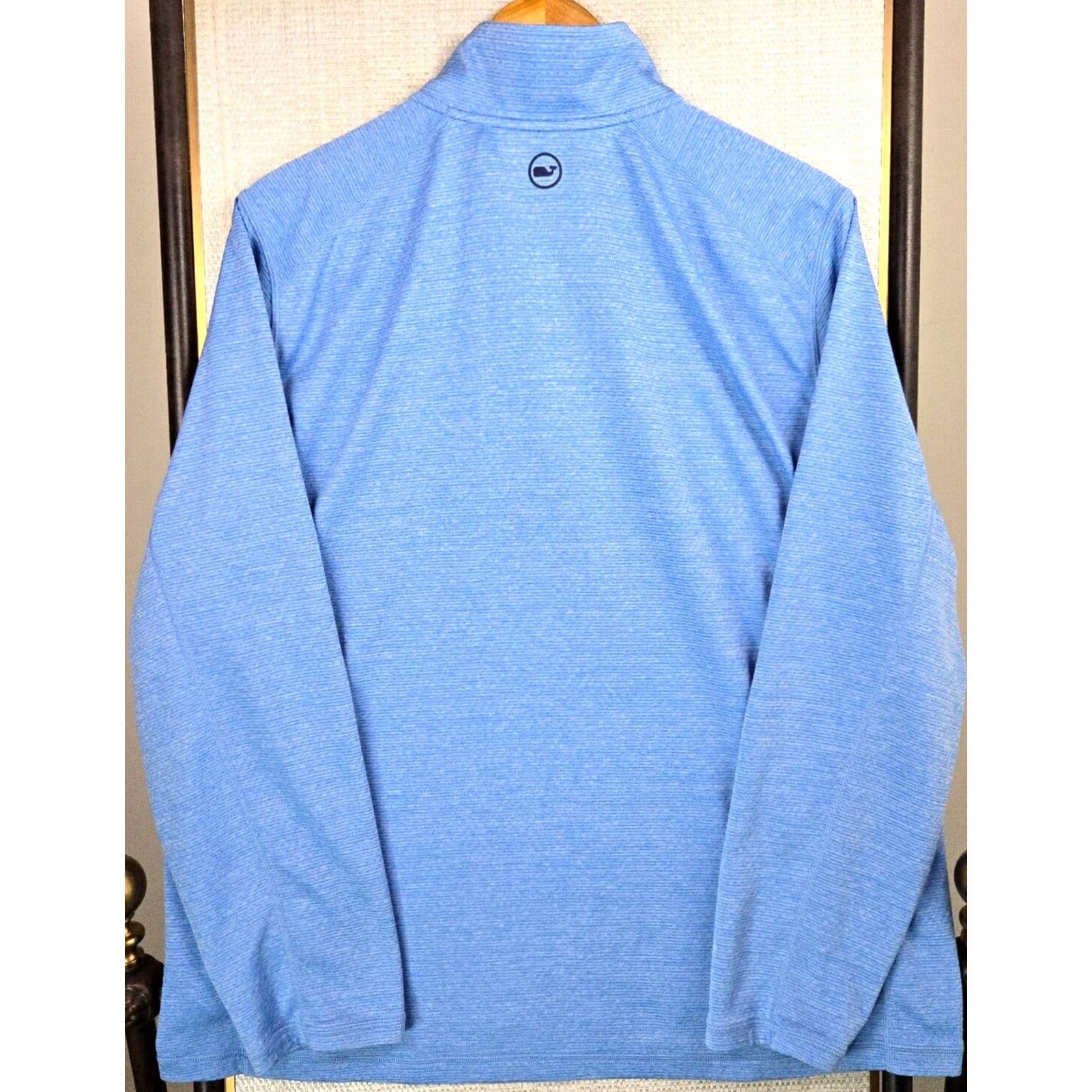 Vineyard Vines Vineyard Vines Mens 1/4 Zip Performance Pullover Microfleece Backed Blue Shirt Size US XL / EU 56 / 4 - 7 Thumbnail