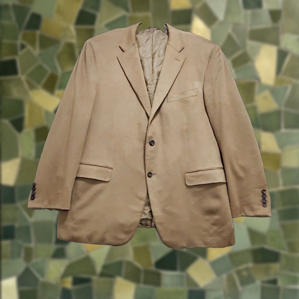 Canali Blazer Jacket Men 40 Cashmere Single Breasted Tan Brown Notch Lapel Classic Modern Business Formal Vac Vintage No
