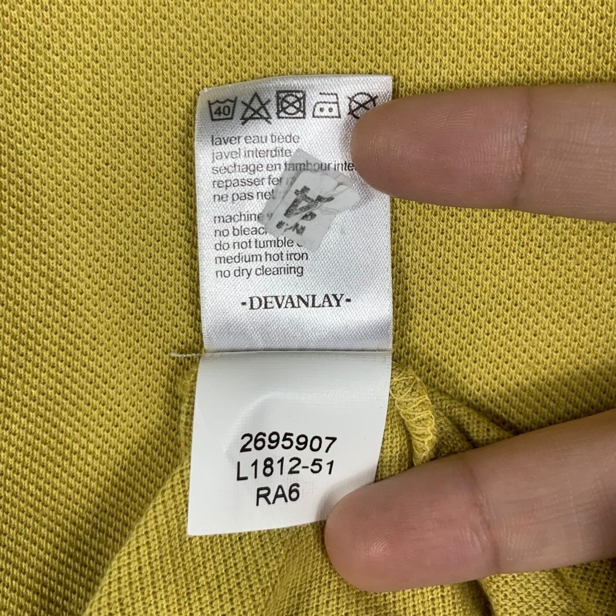 Lacoste Vintage LACOSTE FRANCE Embossed Logo Polo Golf Yellow Size XS / US 0-2 / IT 36-38 - 10 Thumbnail