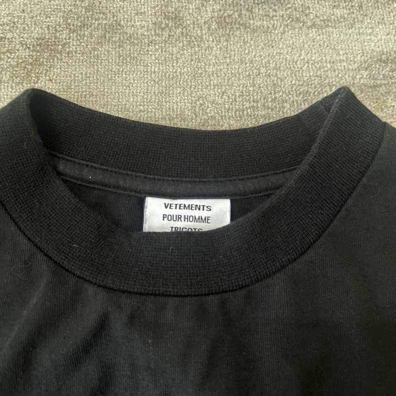 Vetements Black front skull face short-sleeve T-shirt, siz